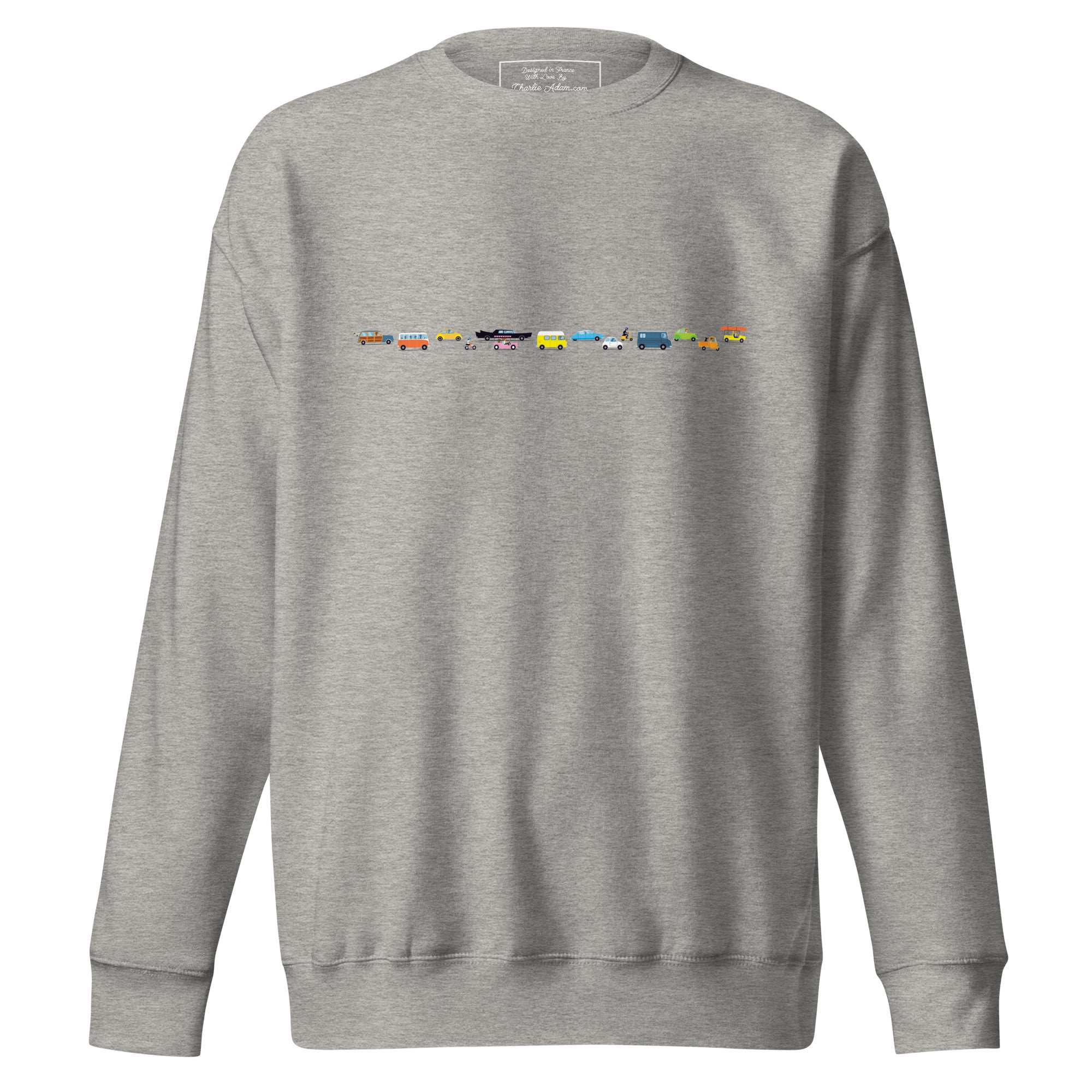 Sweatshirt premium unisexe Vintage Cars Traffic Jam