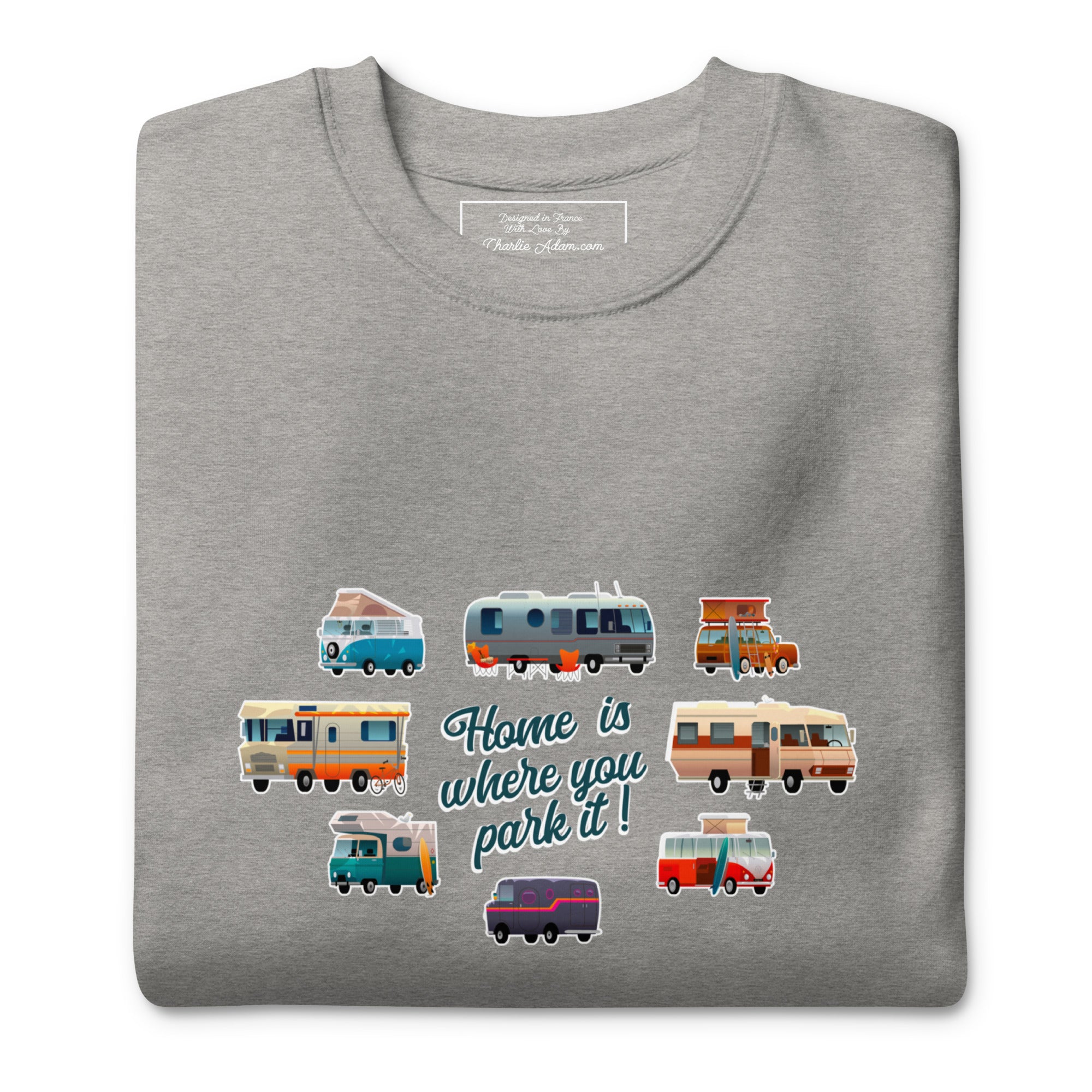 Unisex Premium Sweatshirt Square Vintage Campers