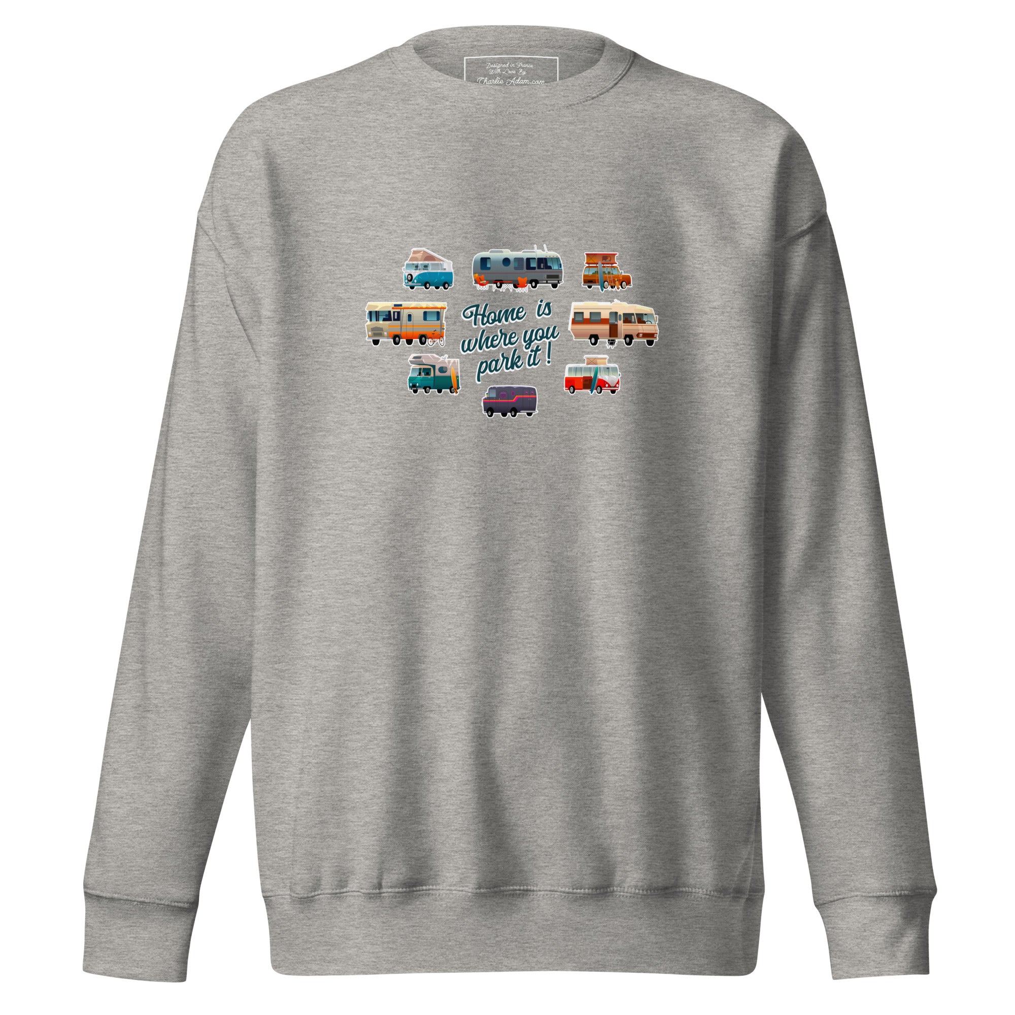 Unisex Premium Sweatshirt Square Vintage Campers