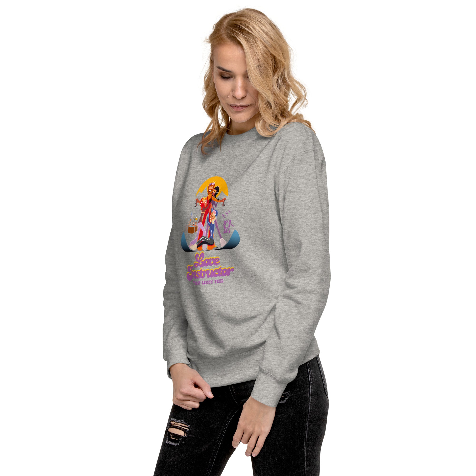 Unisex Premium Sweatshirt Love Instructor First Lesson free