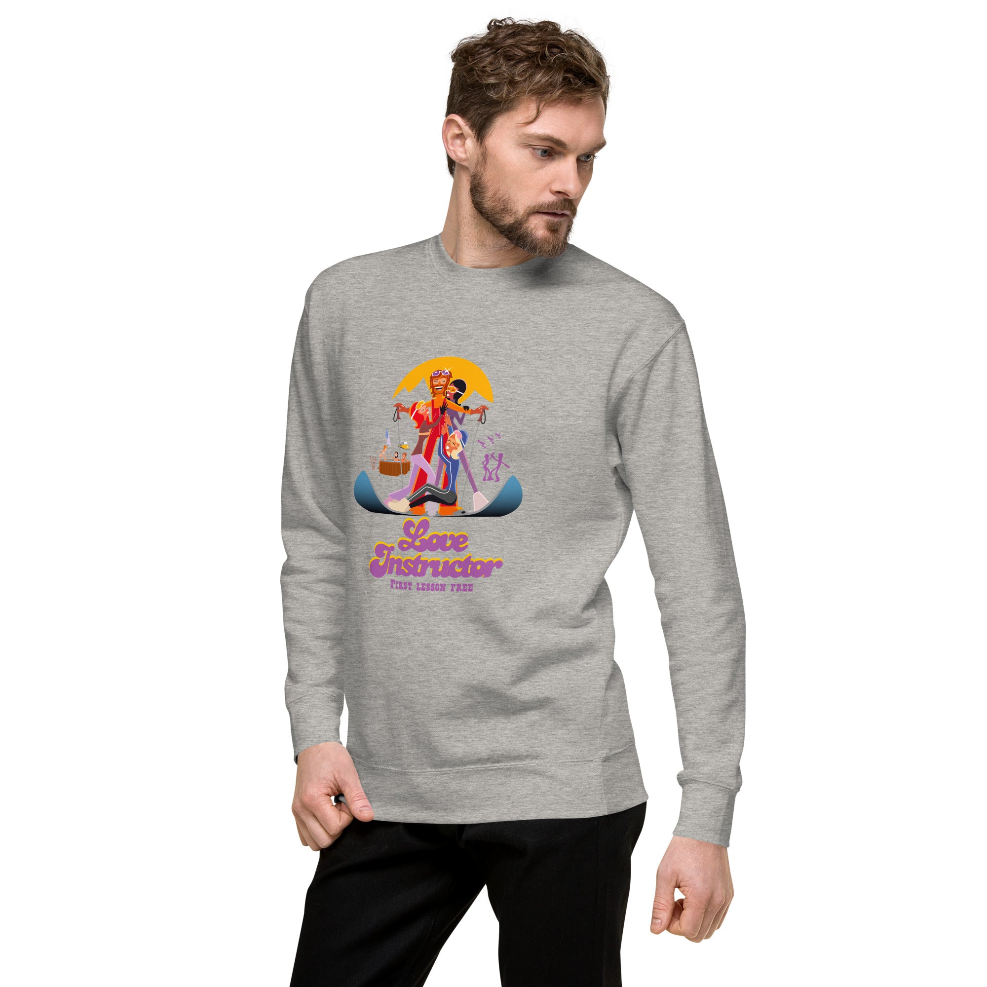 Unisex Premium Sweatshirt Love Instructor First Lesson free