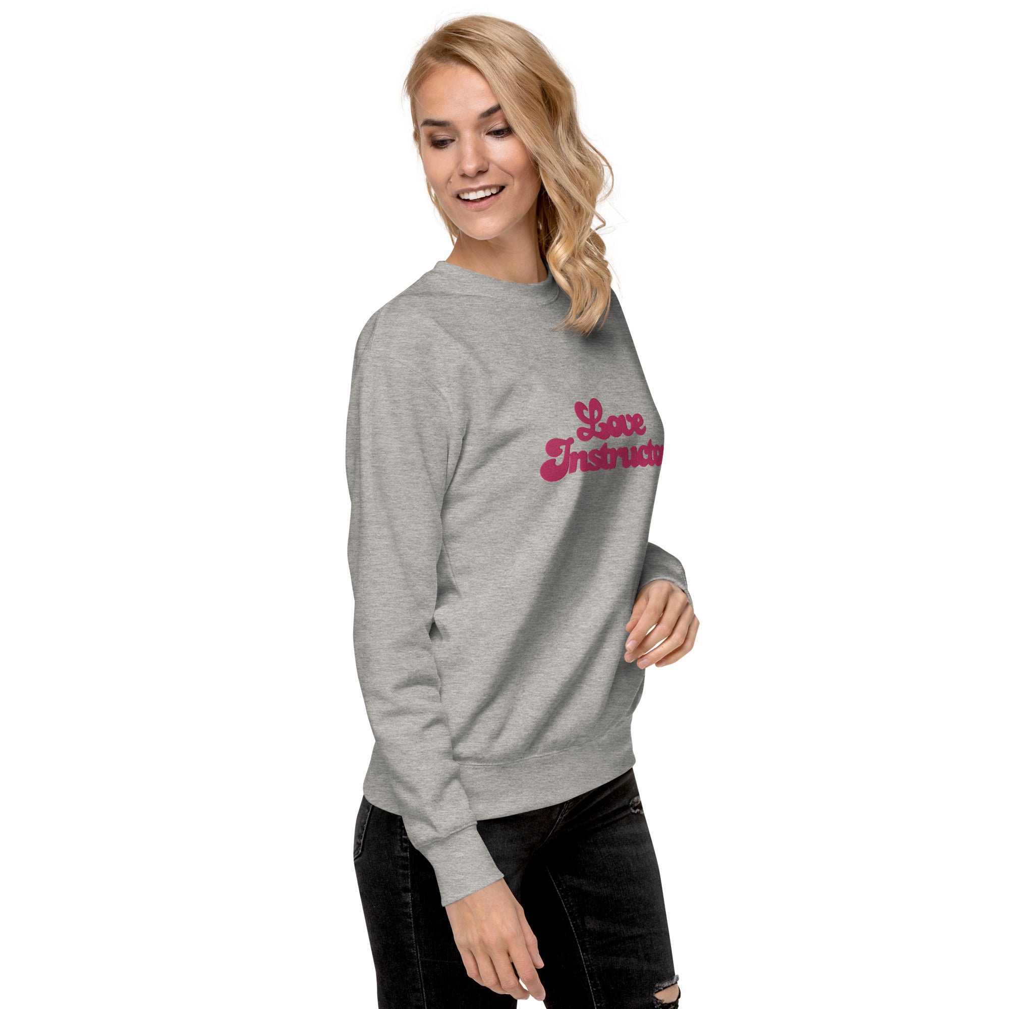 Sweatshirt premium unisexe Love Instructor grand motif brodé