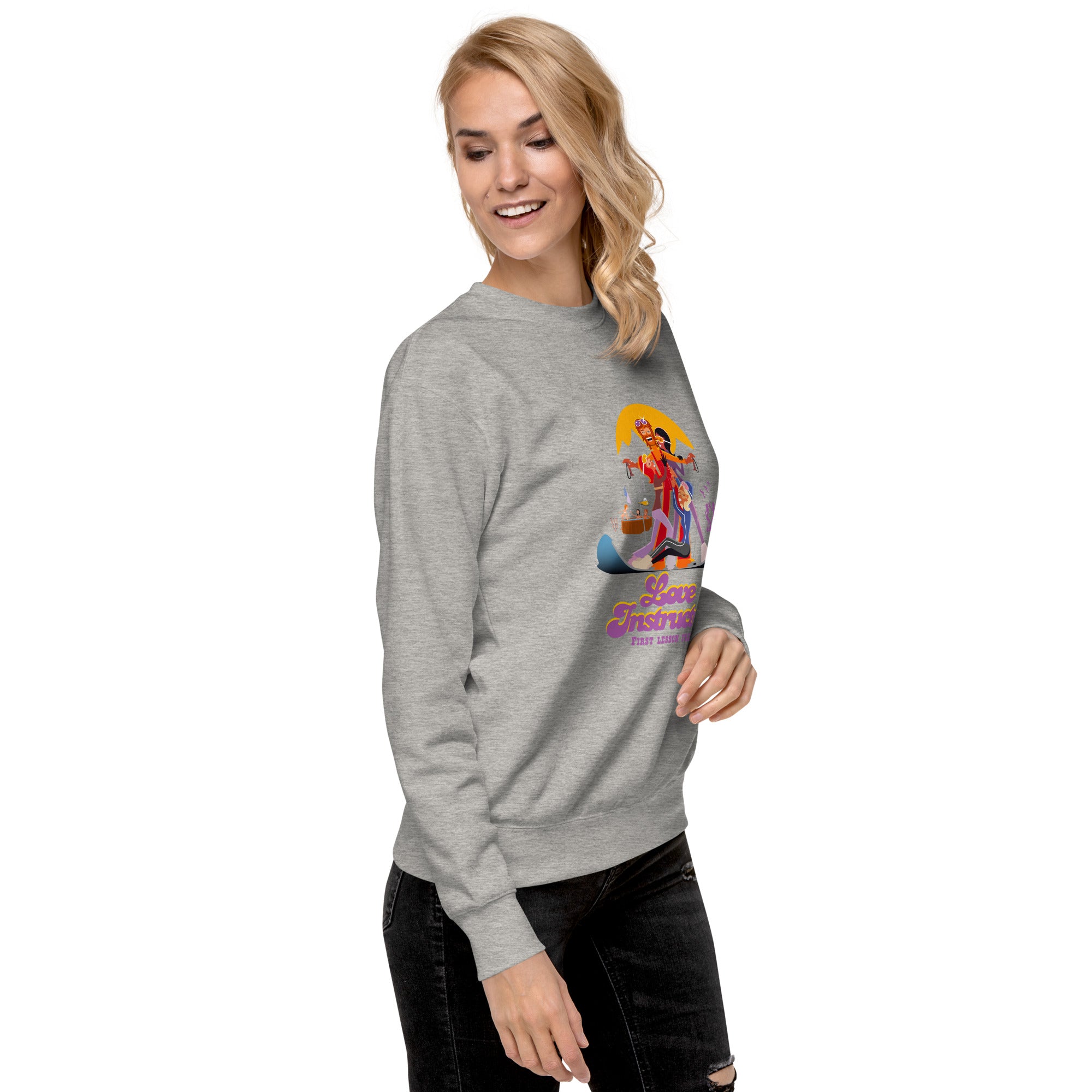 Unisex Premium Sweatshirt Love Instructor First Lesson free