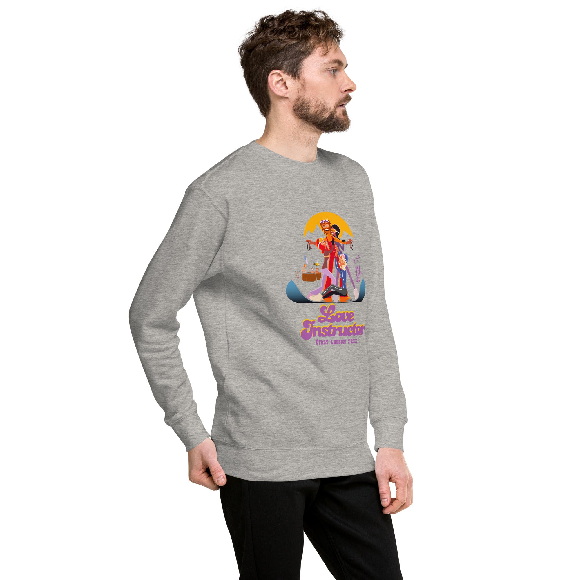 Unisex Premium Sweatshirt Love Instructor First Lesson free