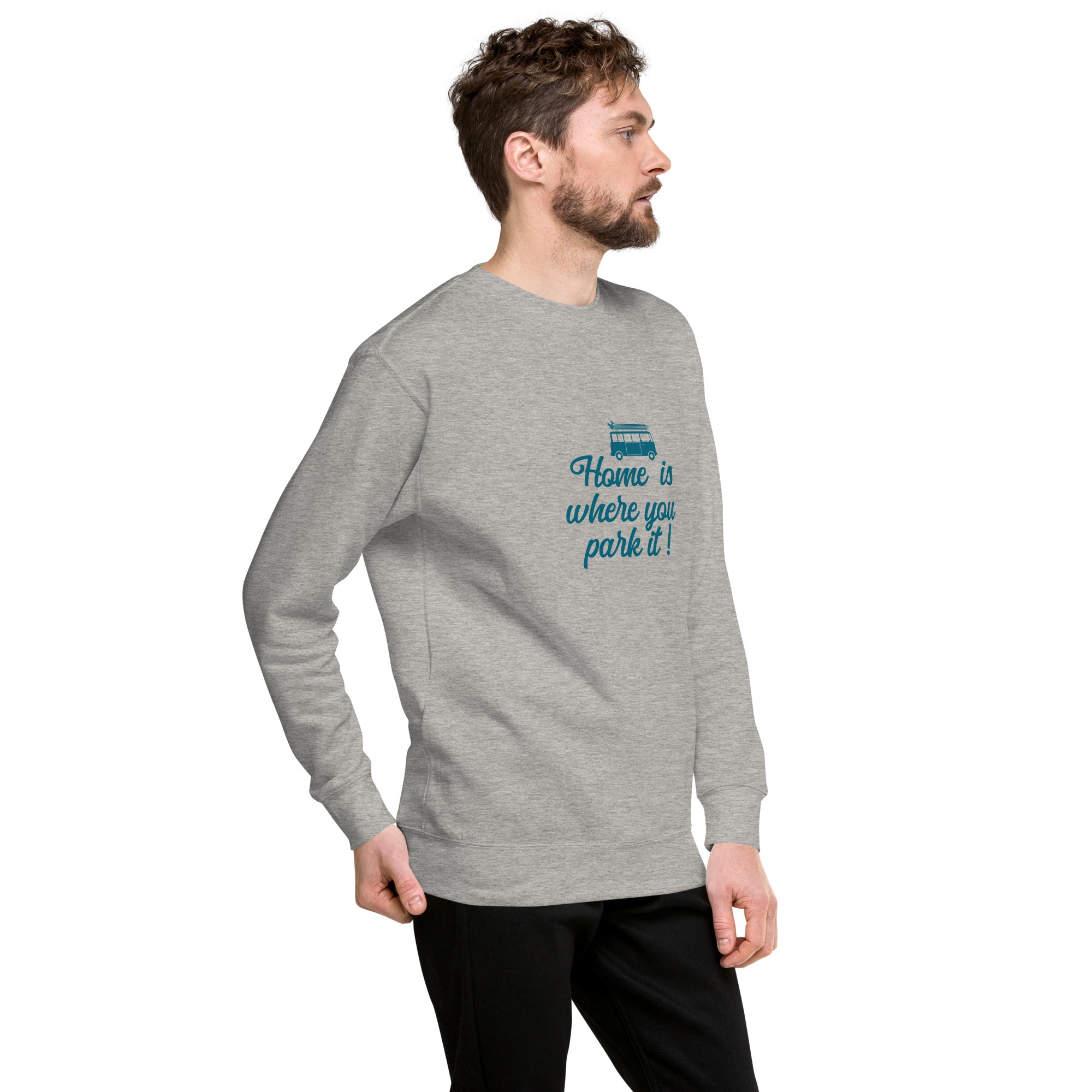 Unisex Premium Sweatshirt Blue Surf Combi Home is where you park it