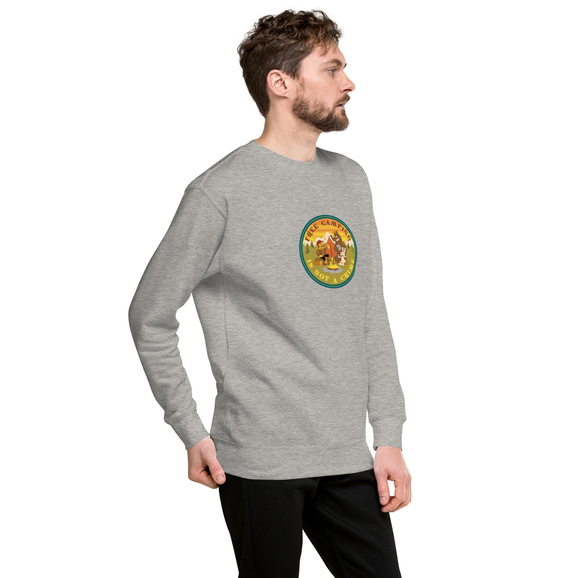 Unisex Premium Sweatshirt Free camping is not a crime