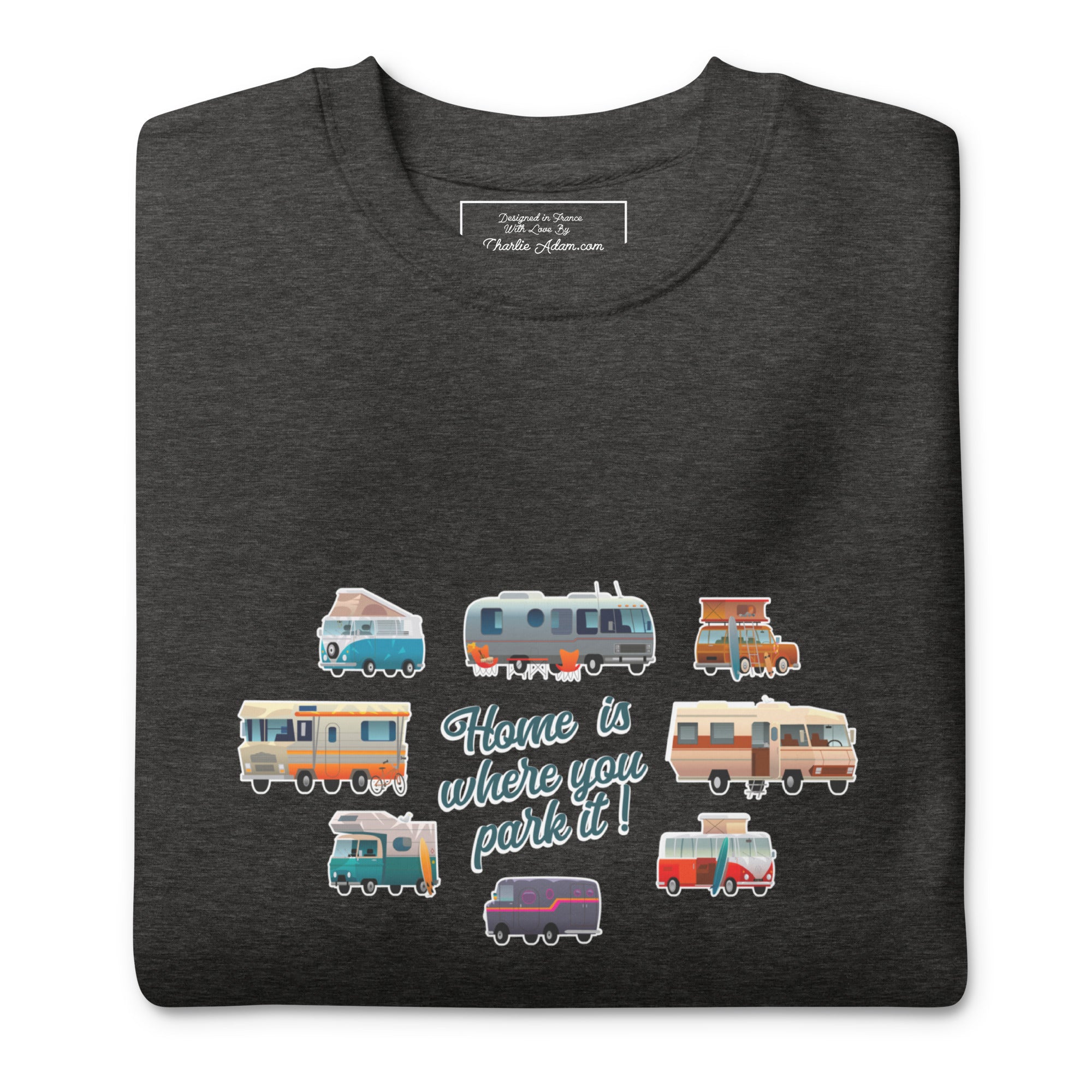 Unisex Premium Sweatshirt Square Vintage Campers