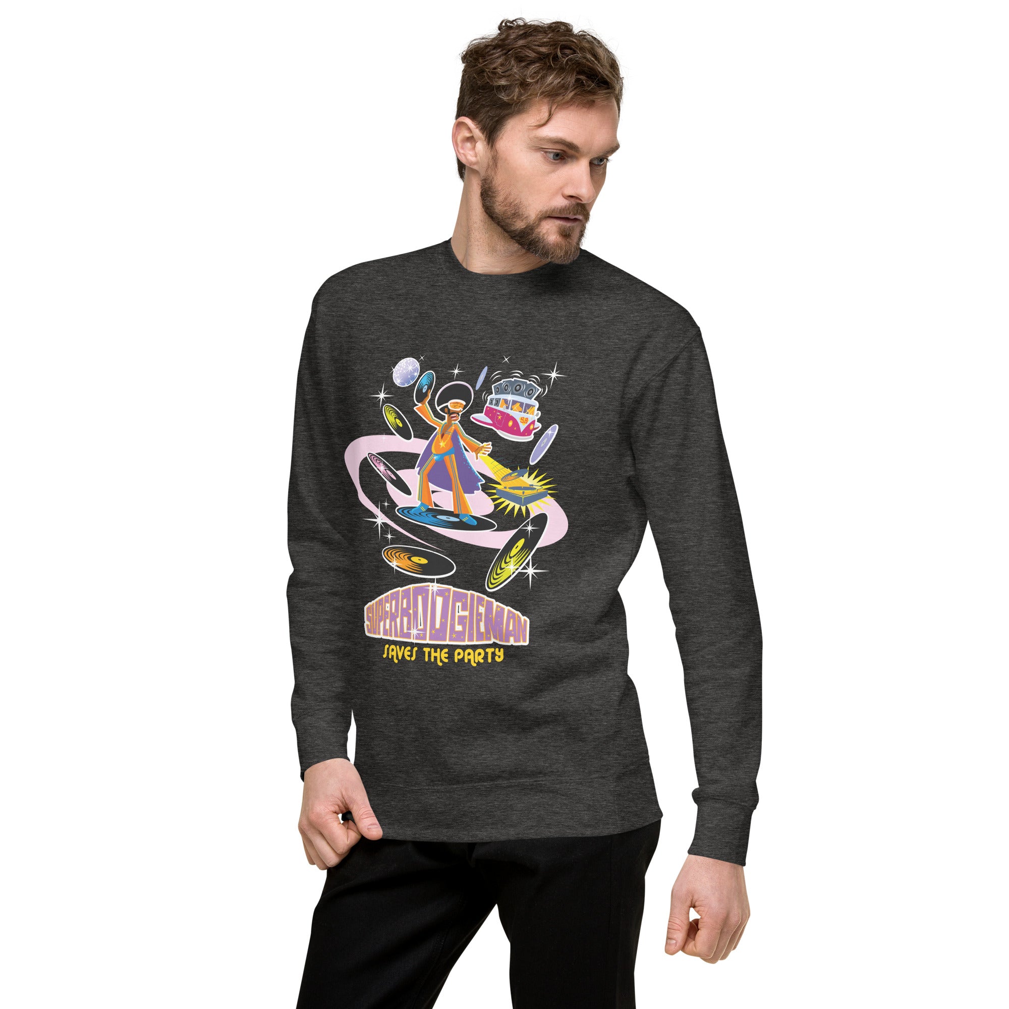 Sweatshirt premium unisexe Superboogieman Saves the Party