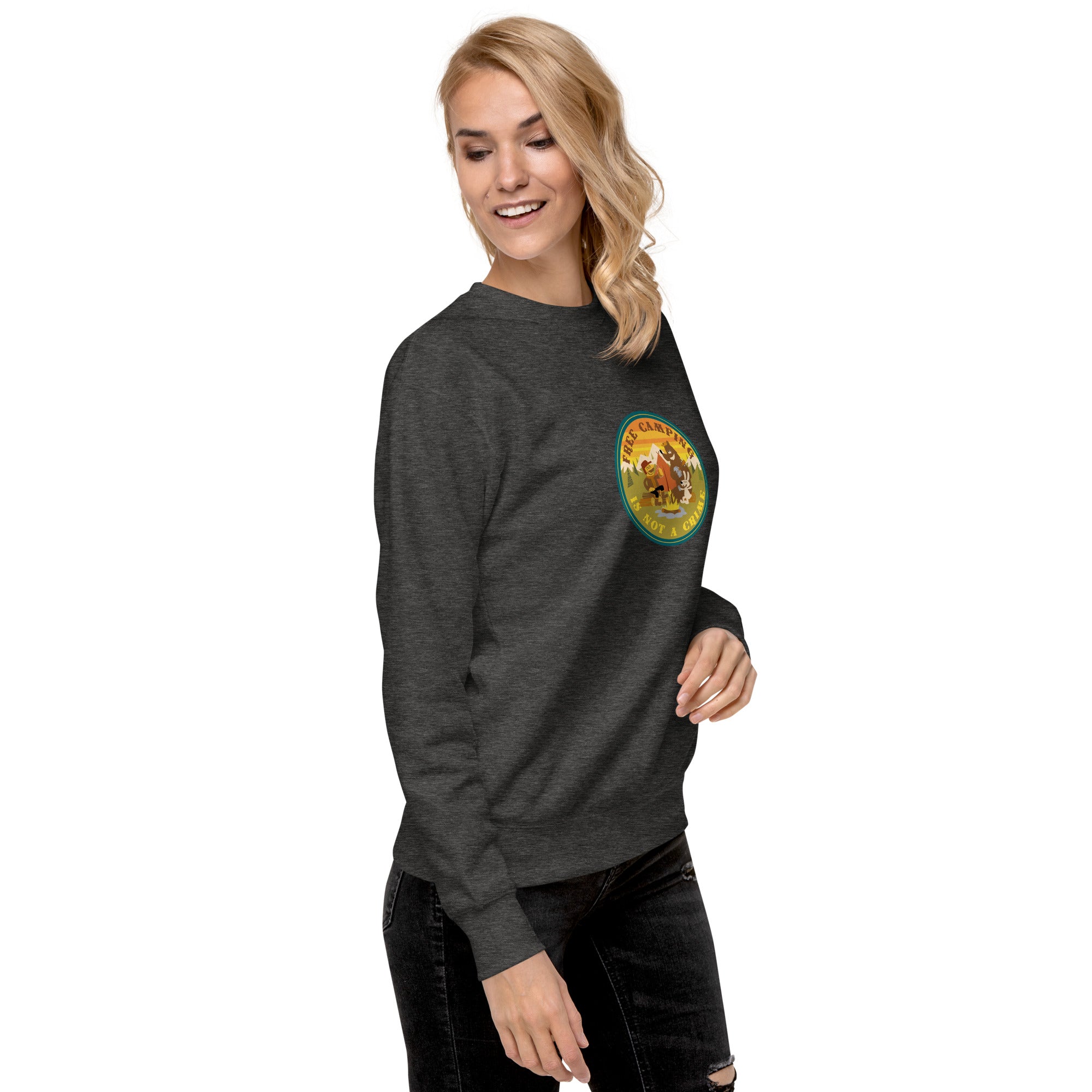 Unisex Premium Sweatshirt Free camping is not a crime