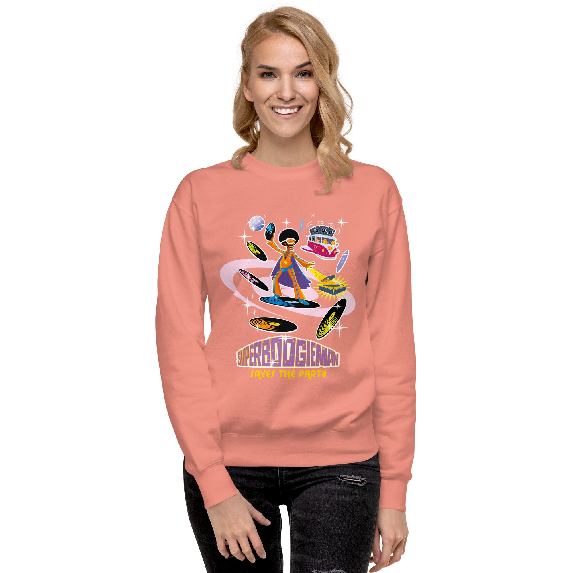 Sweatshirt premium unisexe Superboogieman Saves the Party