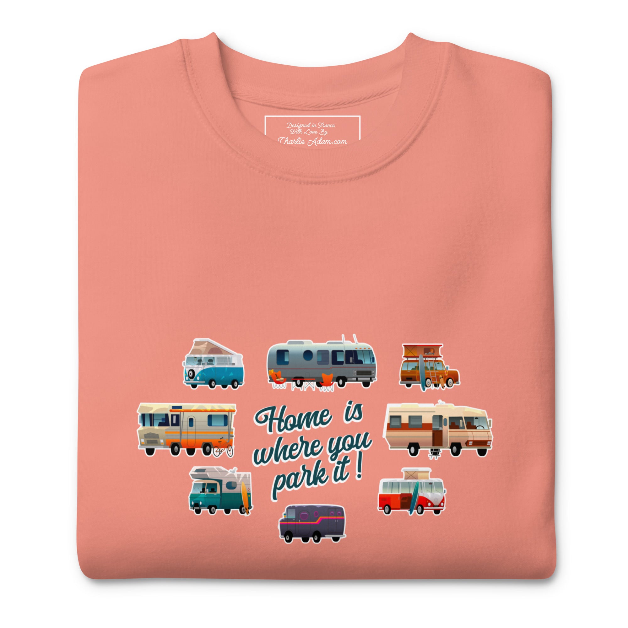 Unisex Premium Sweatshirt Square Vintage Campers