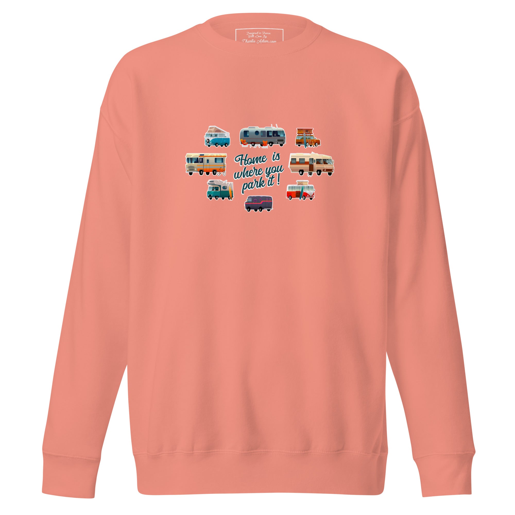 Unisex Premium Sweatshirt Square Vintage Campers