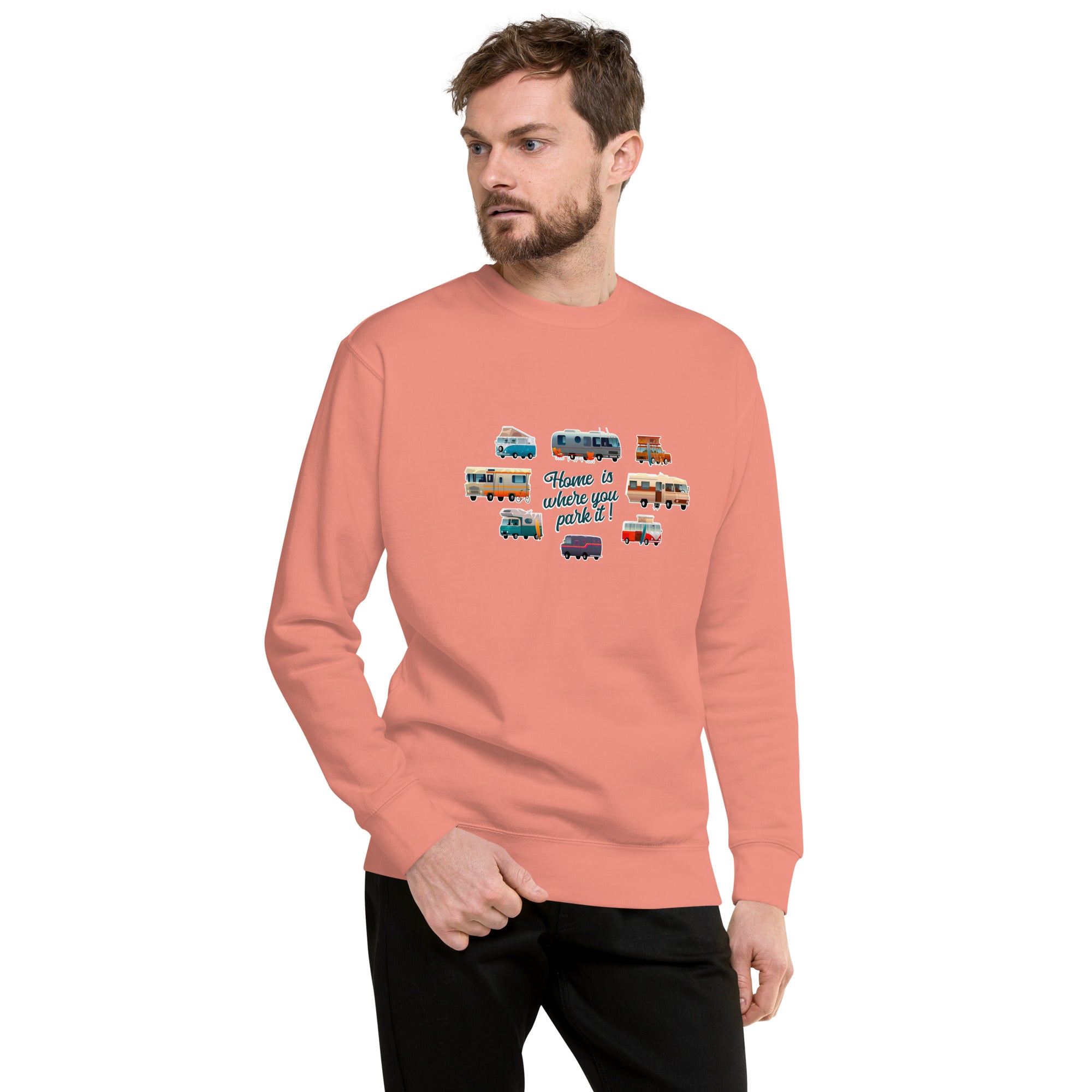 Unisex Premium Sweatshirt Square Vintage Campers