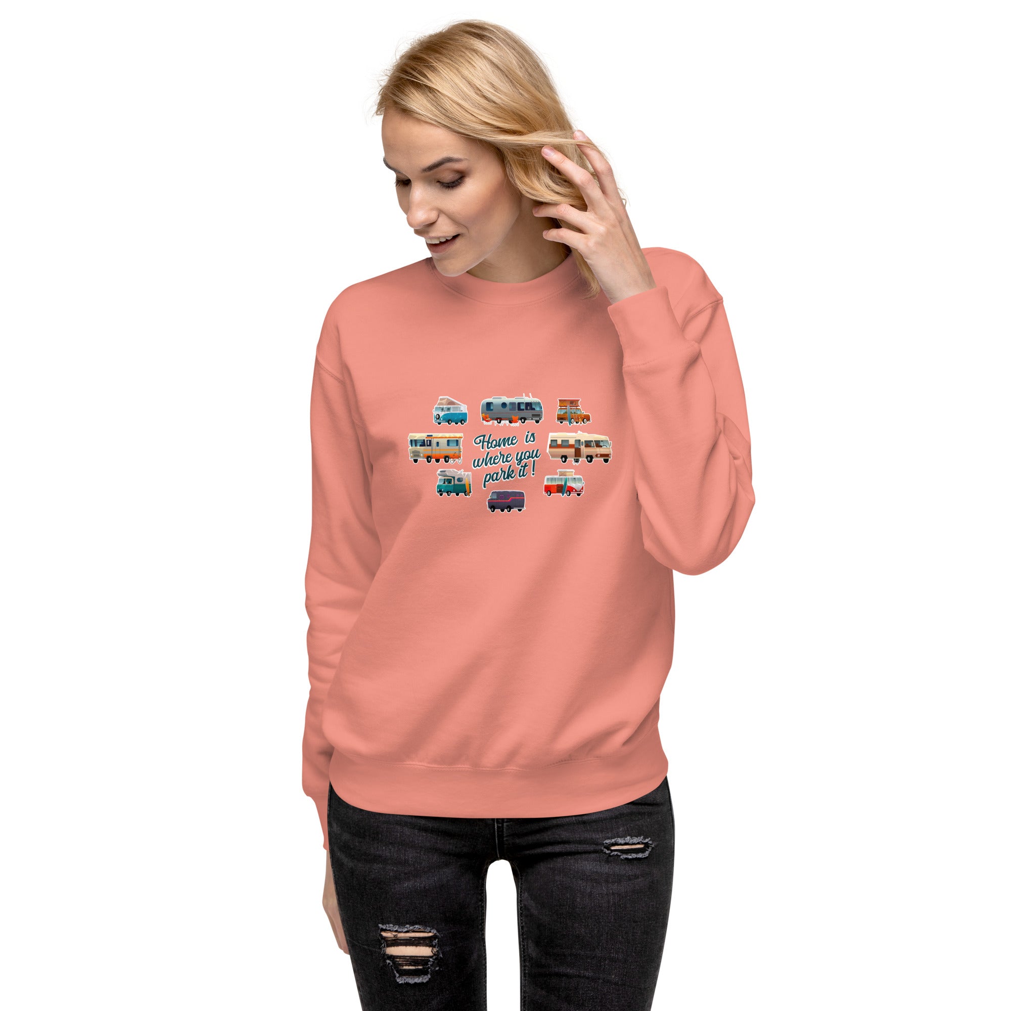 Unisex Premium Sweatshirt Square Vintage Campers