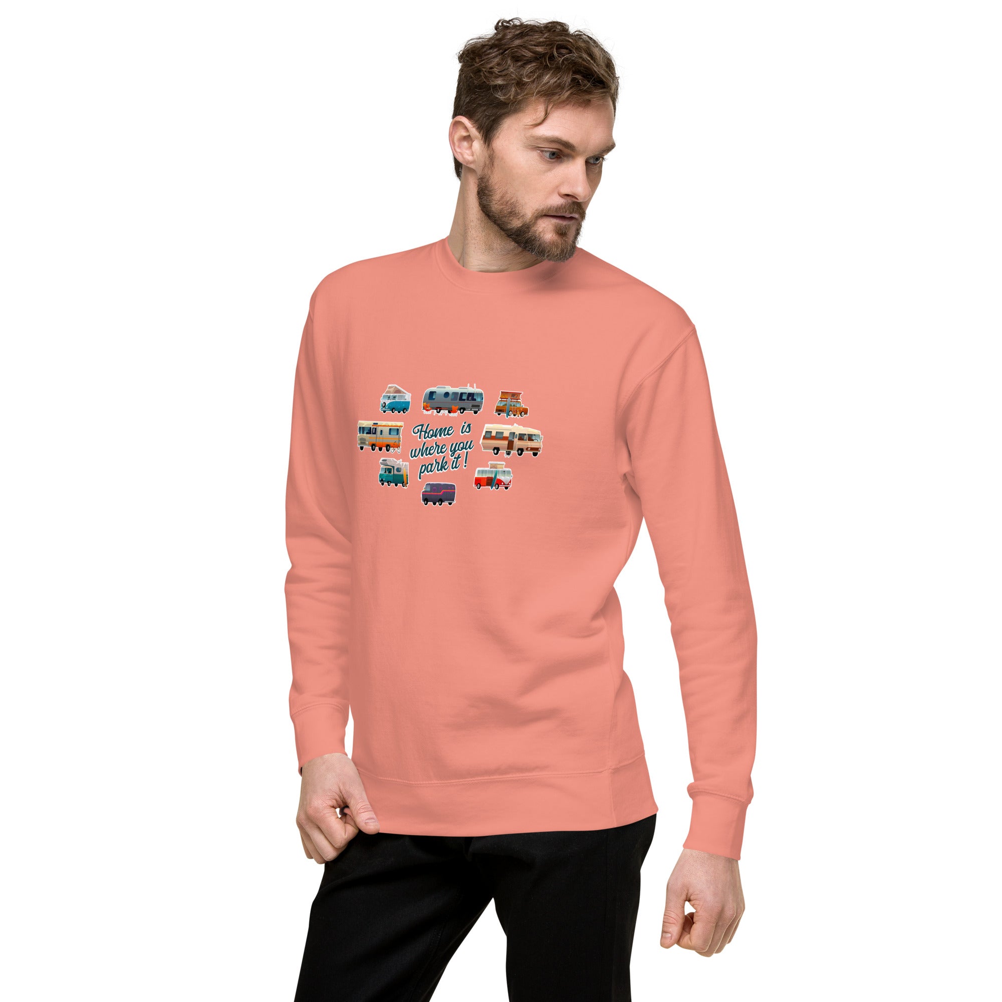 Unisex Premium Sweatshirt Square Vintage Campers