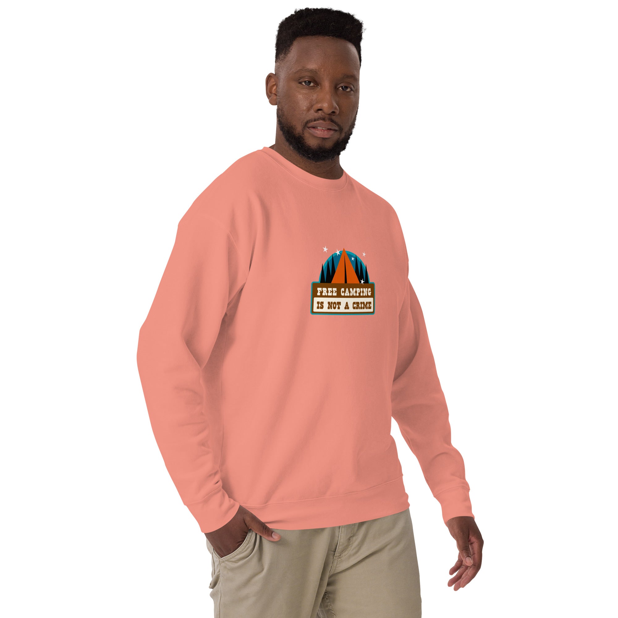 Unisex Premium Sweatshirt Free camping is not a crime graphic