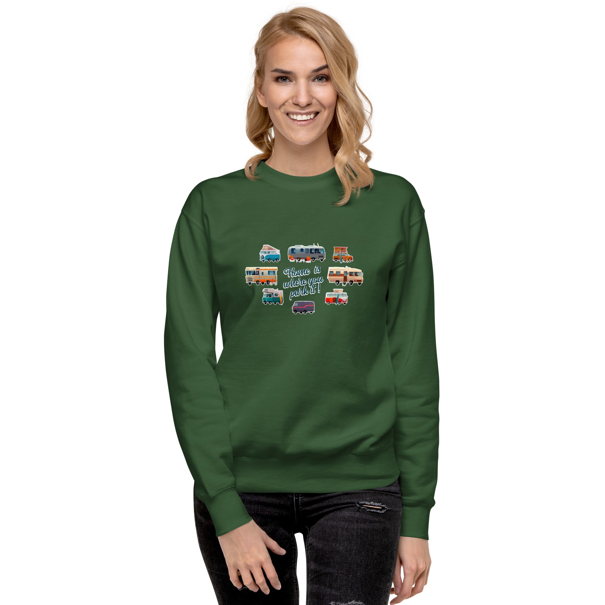 Unisex Premium Sweatshirt Square Vintage Campers