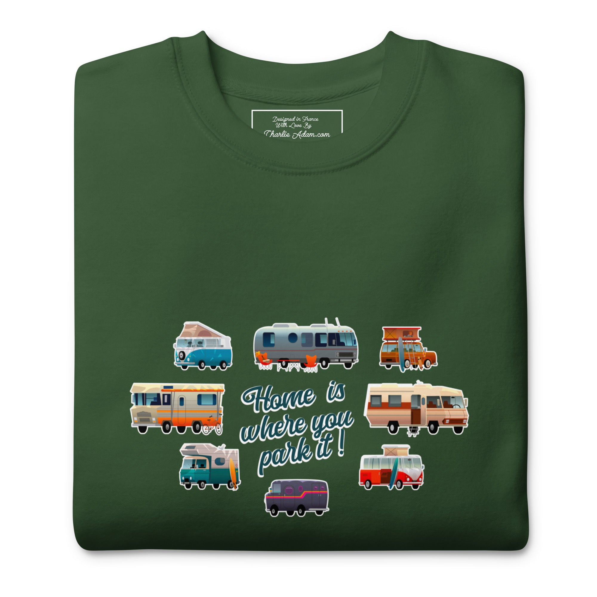 Unisex Premium Sweatshirt Square Vintage Campers