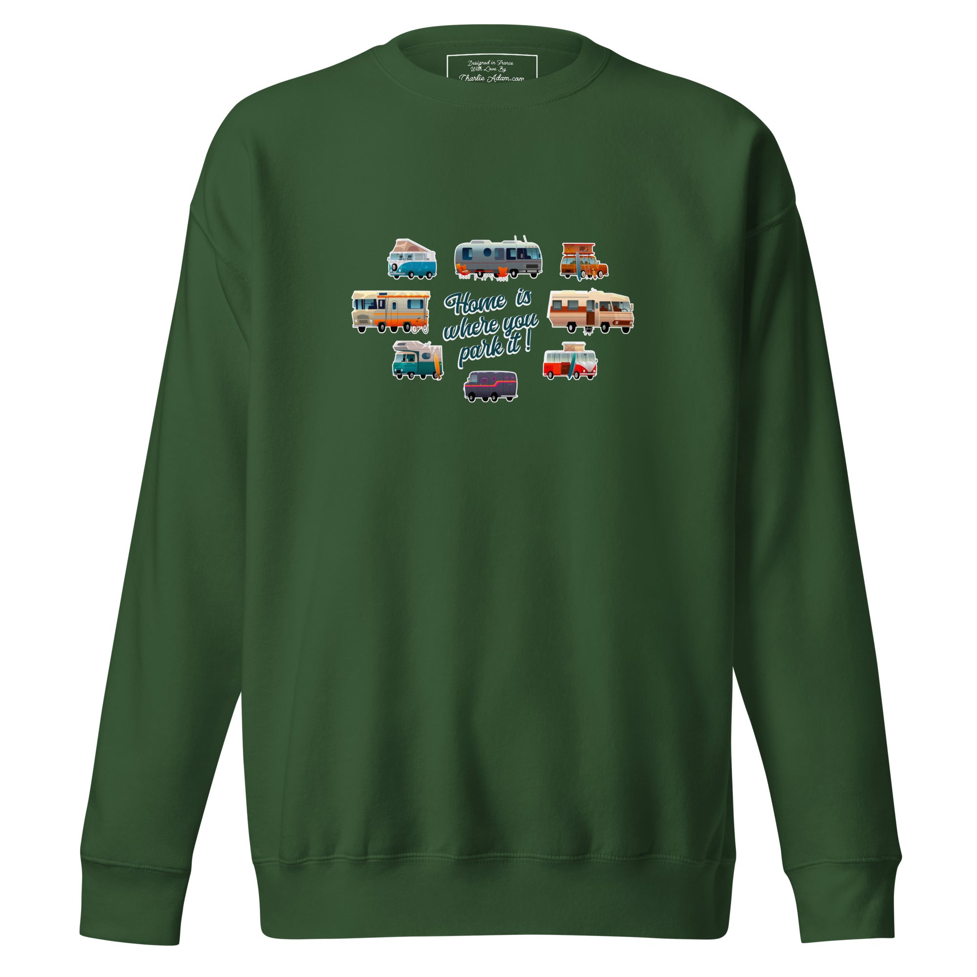 Unisex Premium Sweatshirt Square Vintage Campers