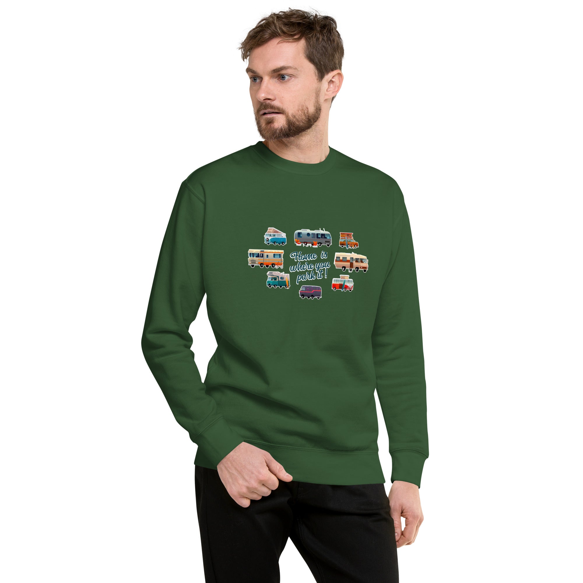 Unisex Premium Sweatshirt Square Vintage Campers