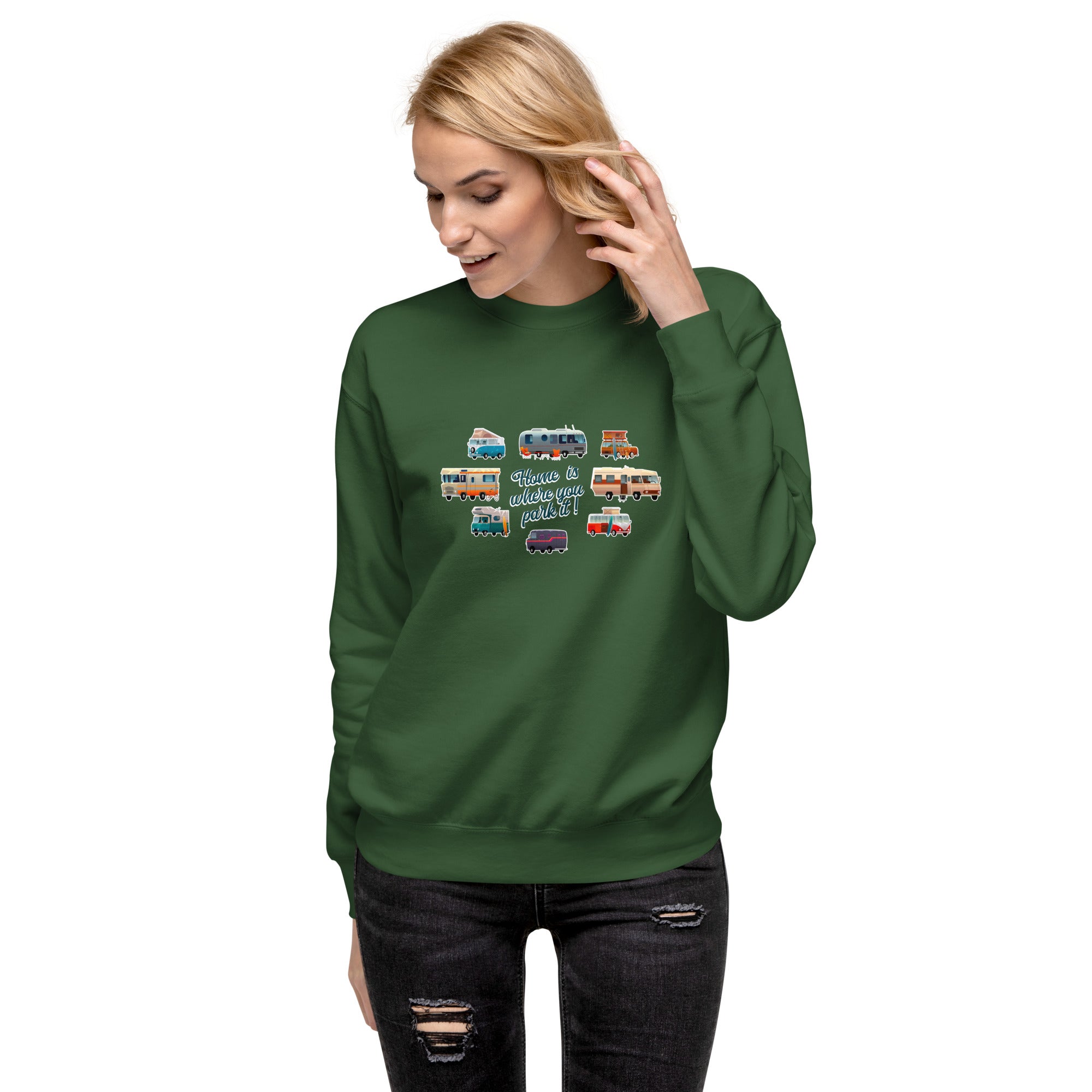 Unisex Premium Sweatshirt Square Vintage Campers