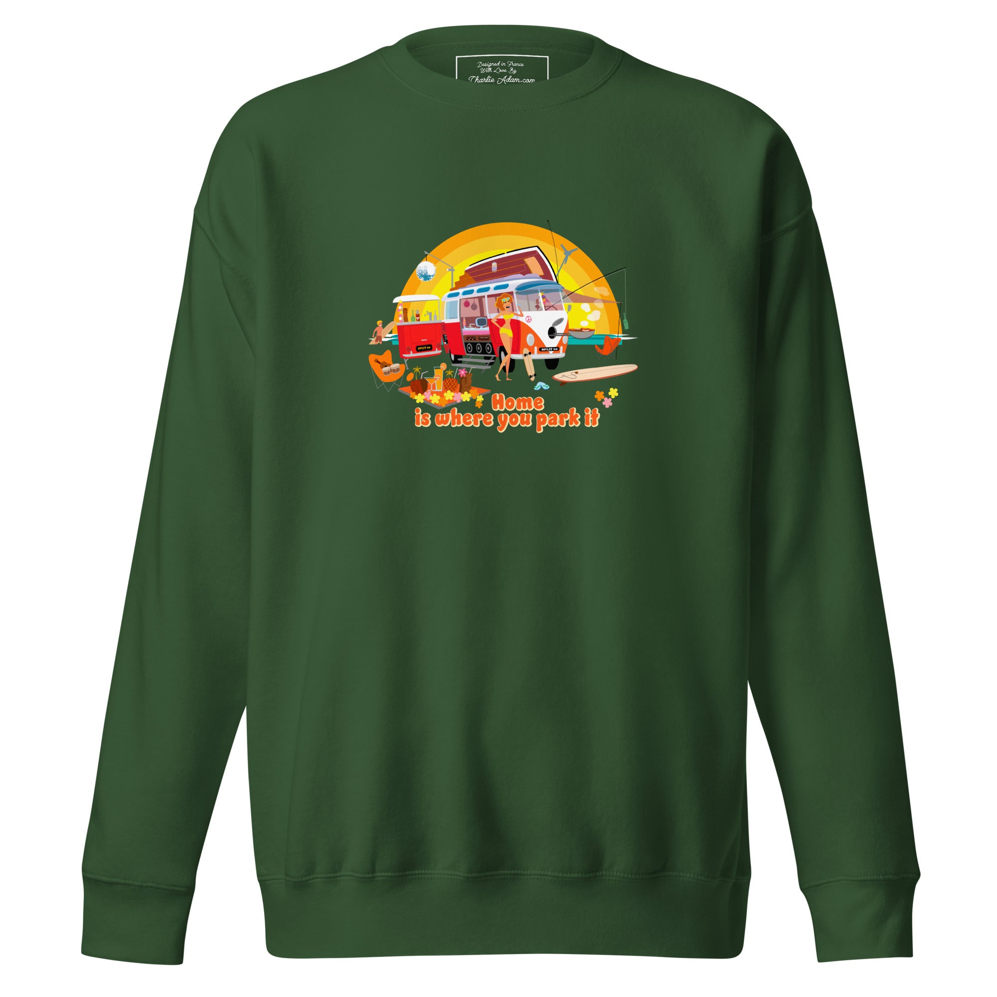 Unisex Premium Sweatshirt Ultra Combi Home is where you park it