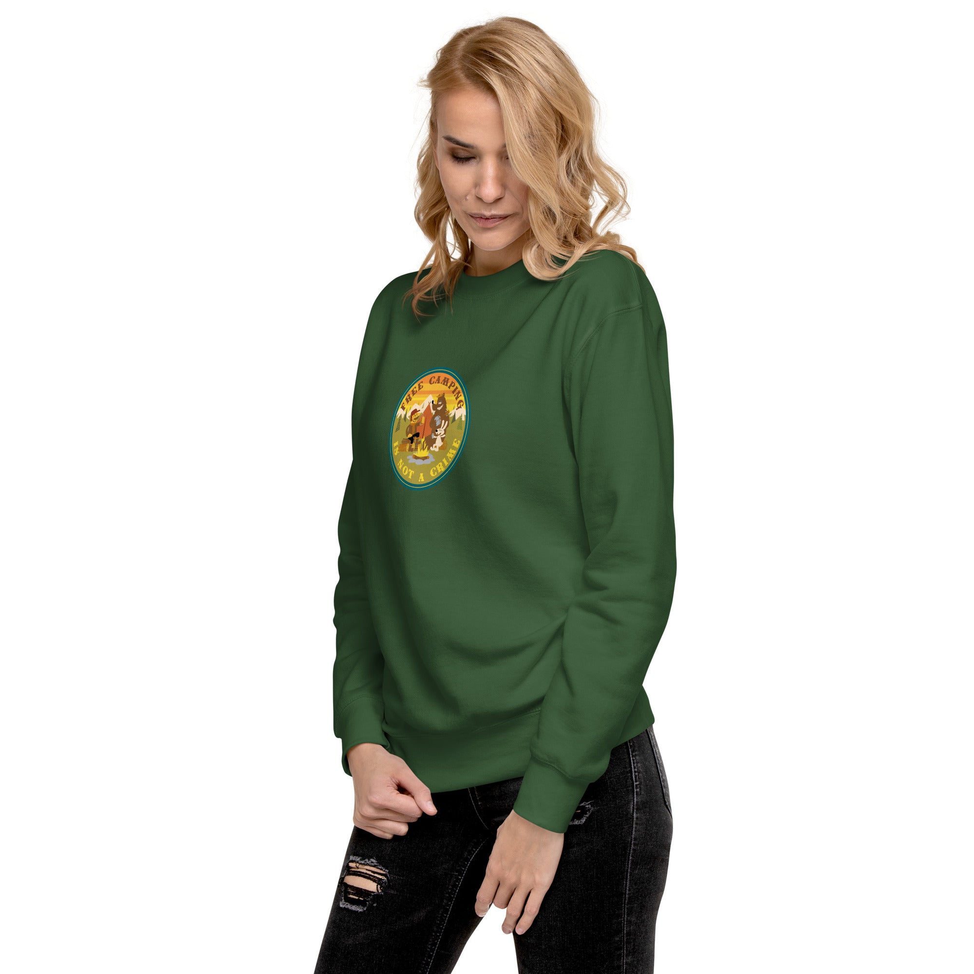 Unisex Premium Sweatshirt Free camping is not a crime