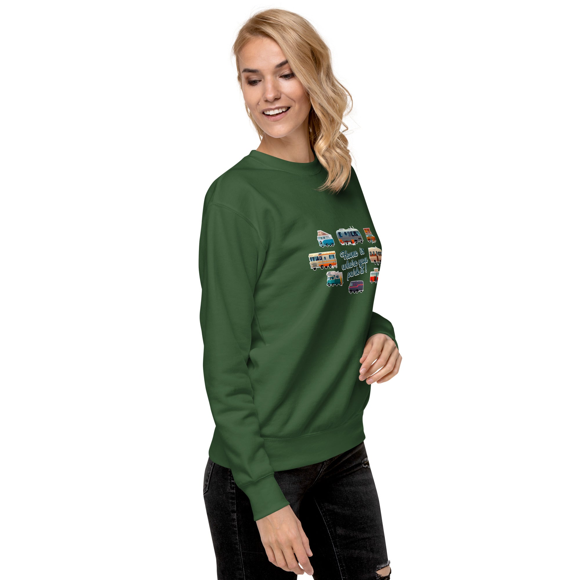 Unisex Premium Sweatshirt Square Vintage Campers