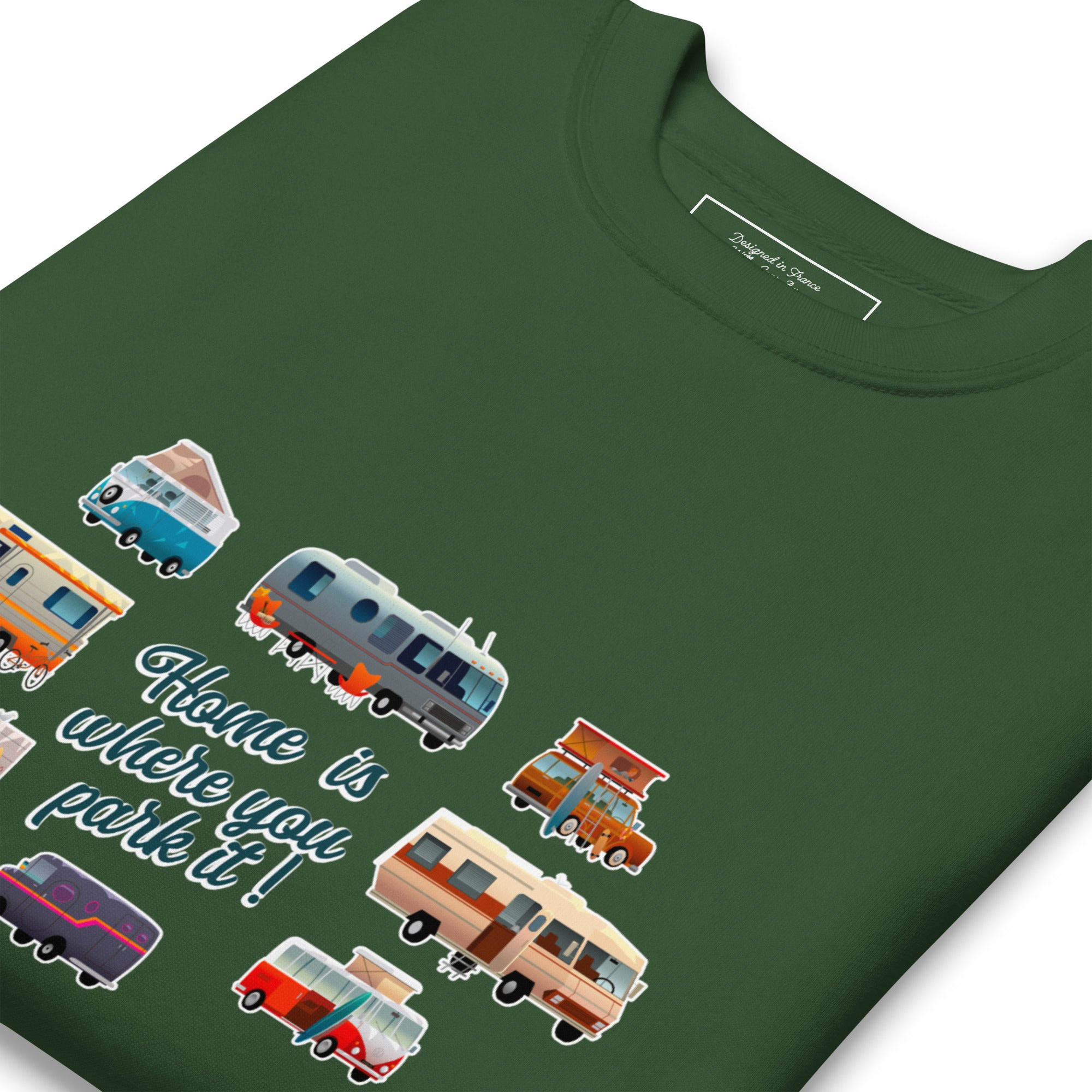 Unisex Premium Sweatshirt Square Vintage Campers