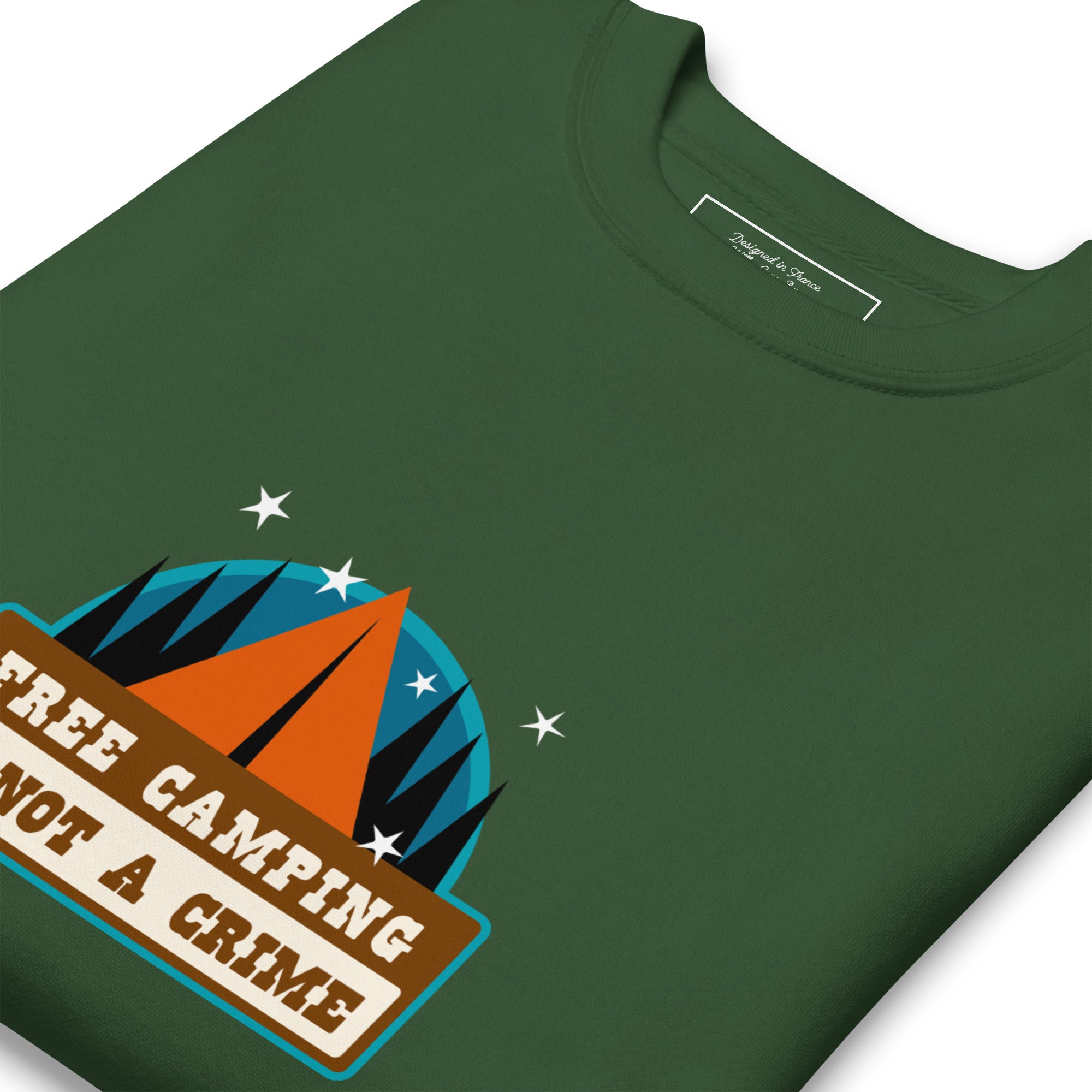 Unisex Premium Sweatshirt Free camping is not a crime graphic