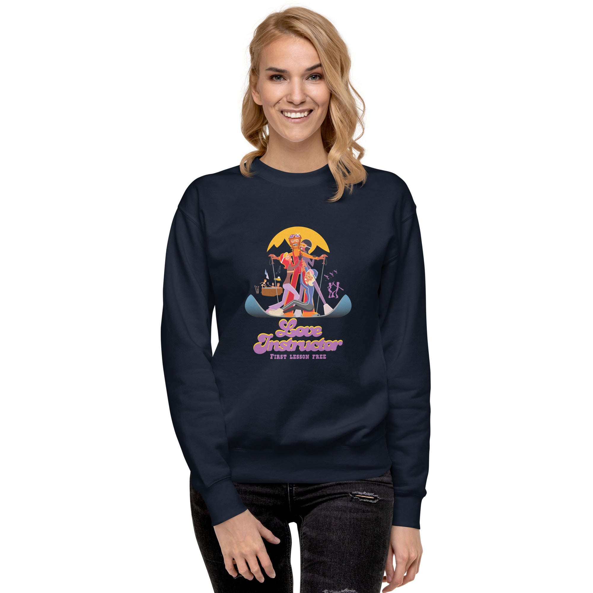 Unisex Premium Sweatshirt Love Instructor First Lesson free