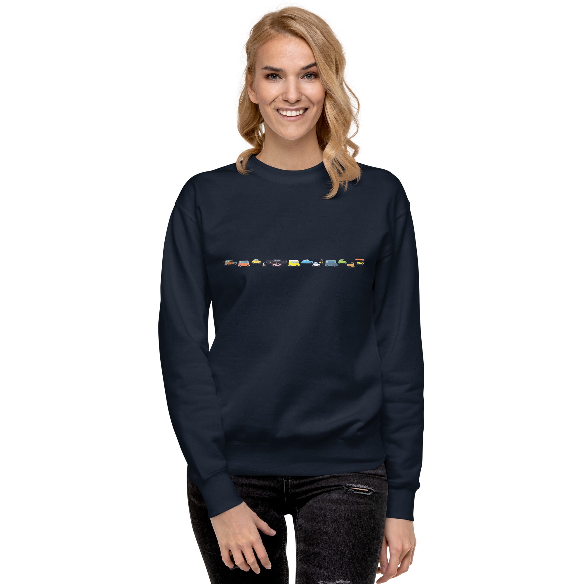 Sweatshirt premium unisexe Vintage Cars Traffic Jam