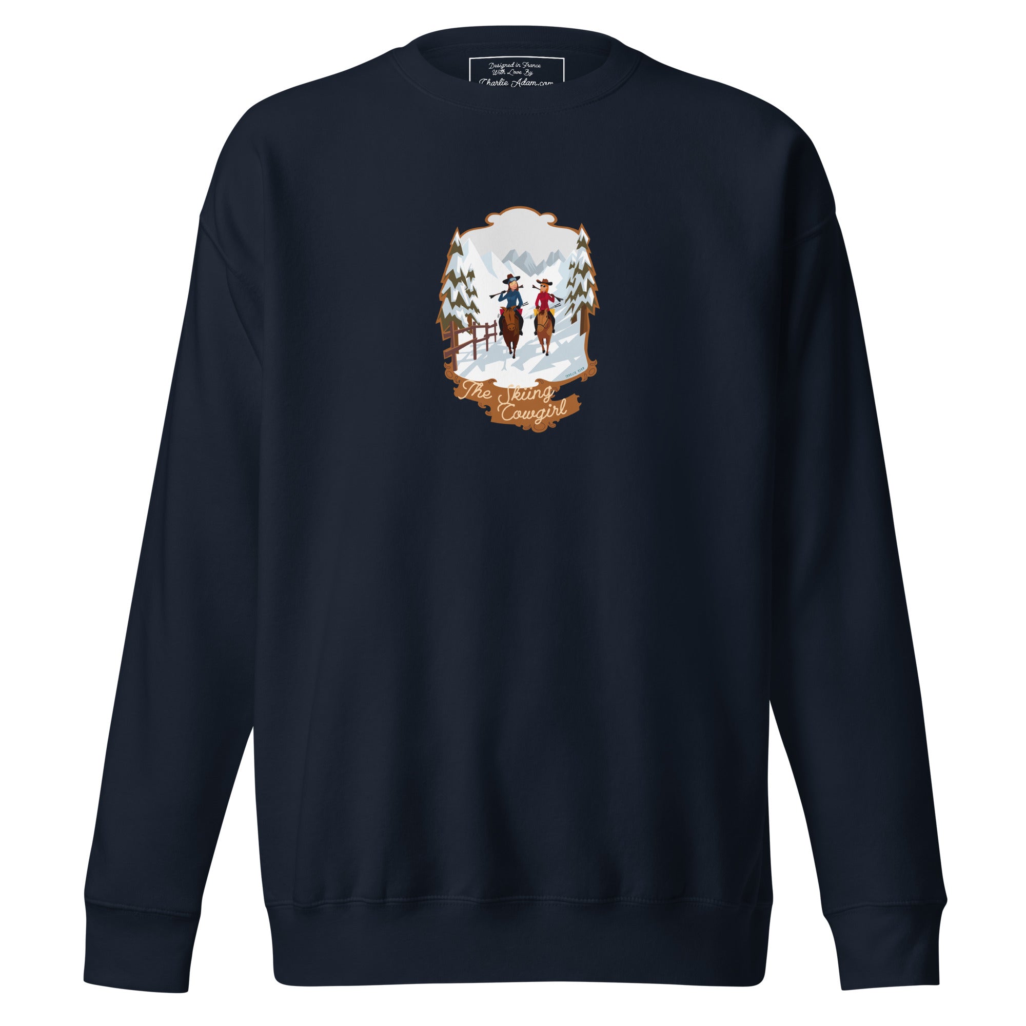 Unisex Premium Sweatshirt The Skiing Cowgirl