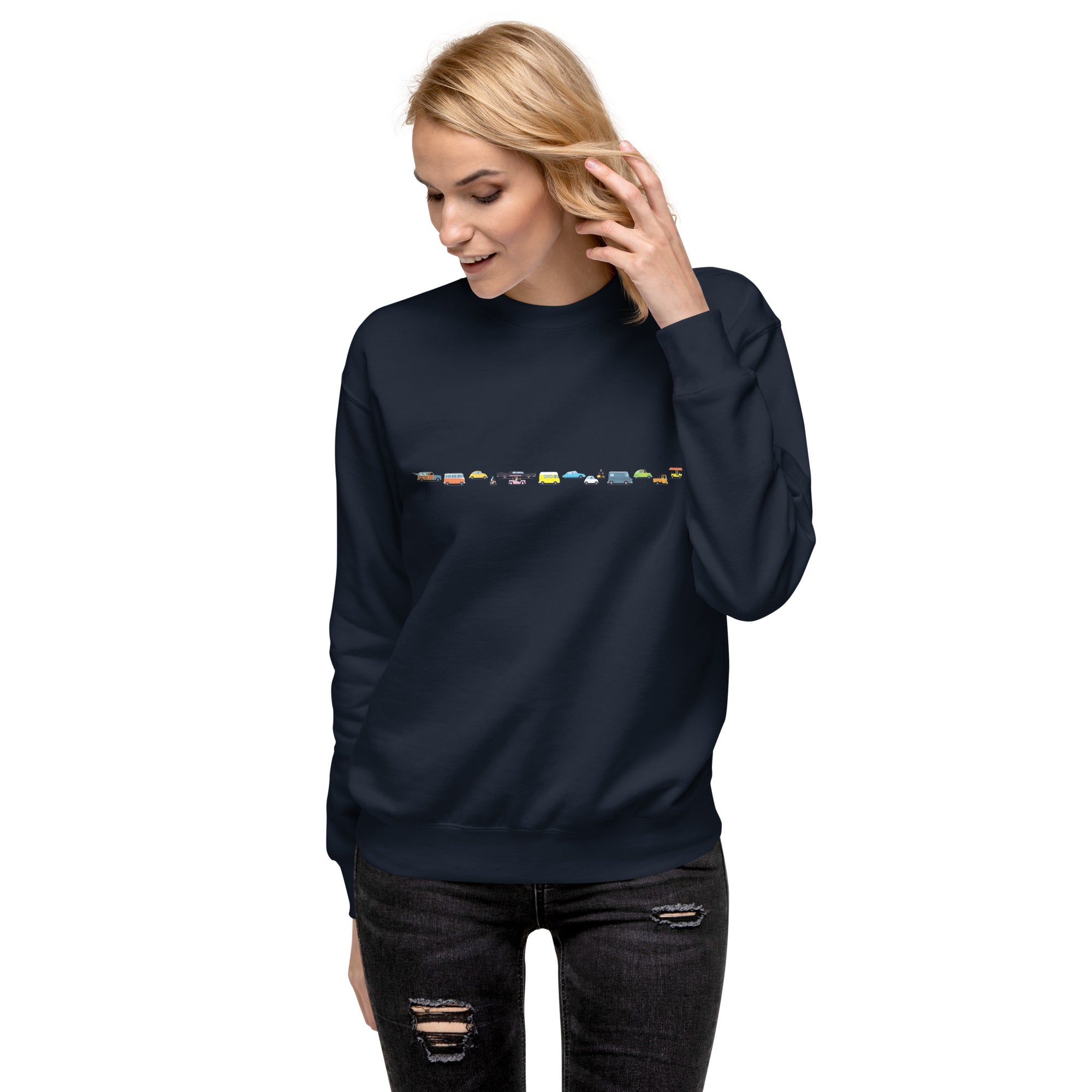 Sweatshirt premium unisexe Vintage Cars Traffic Jam