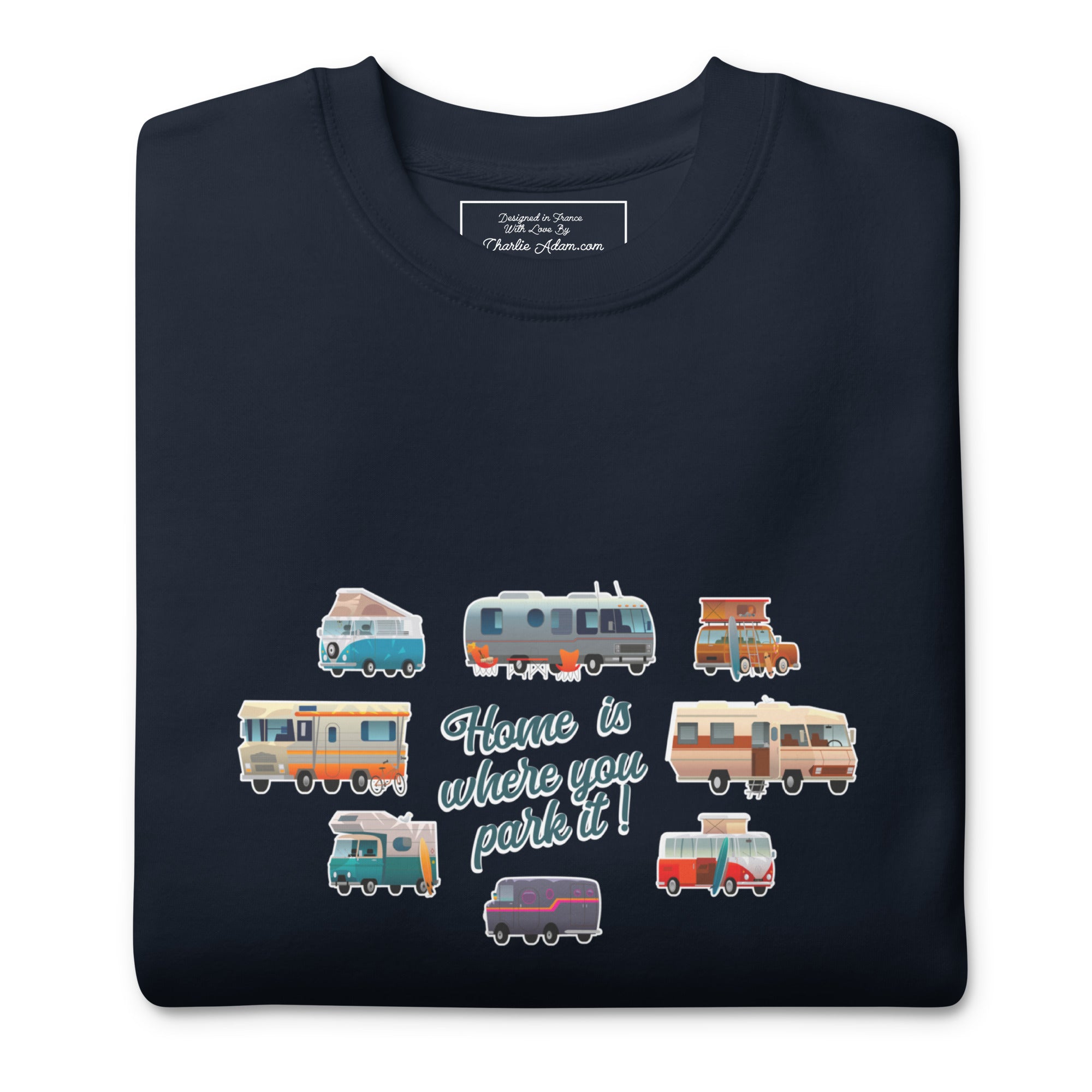 Unisex Premium Sweatshirt Square Vintage Campers