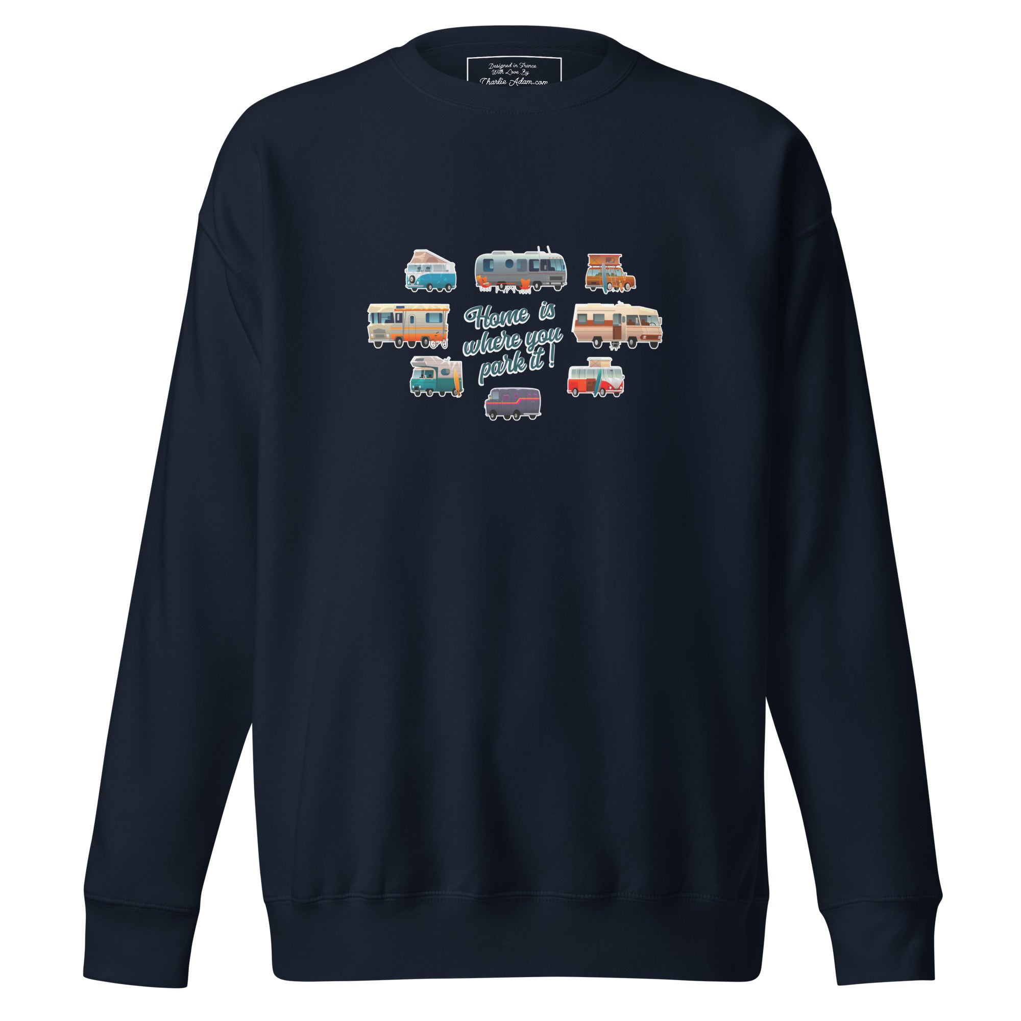 Unisex Premium Sweatshirt Square Vintage Campers