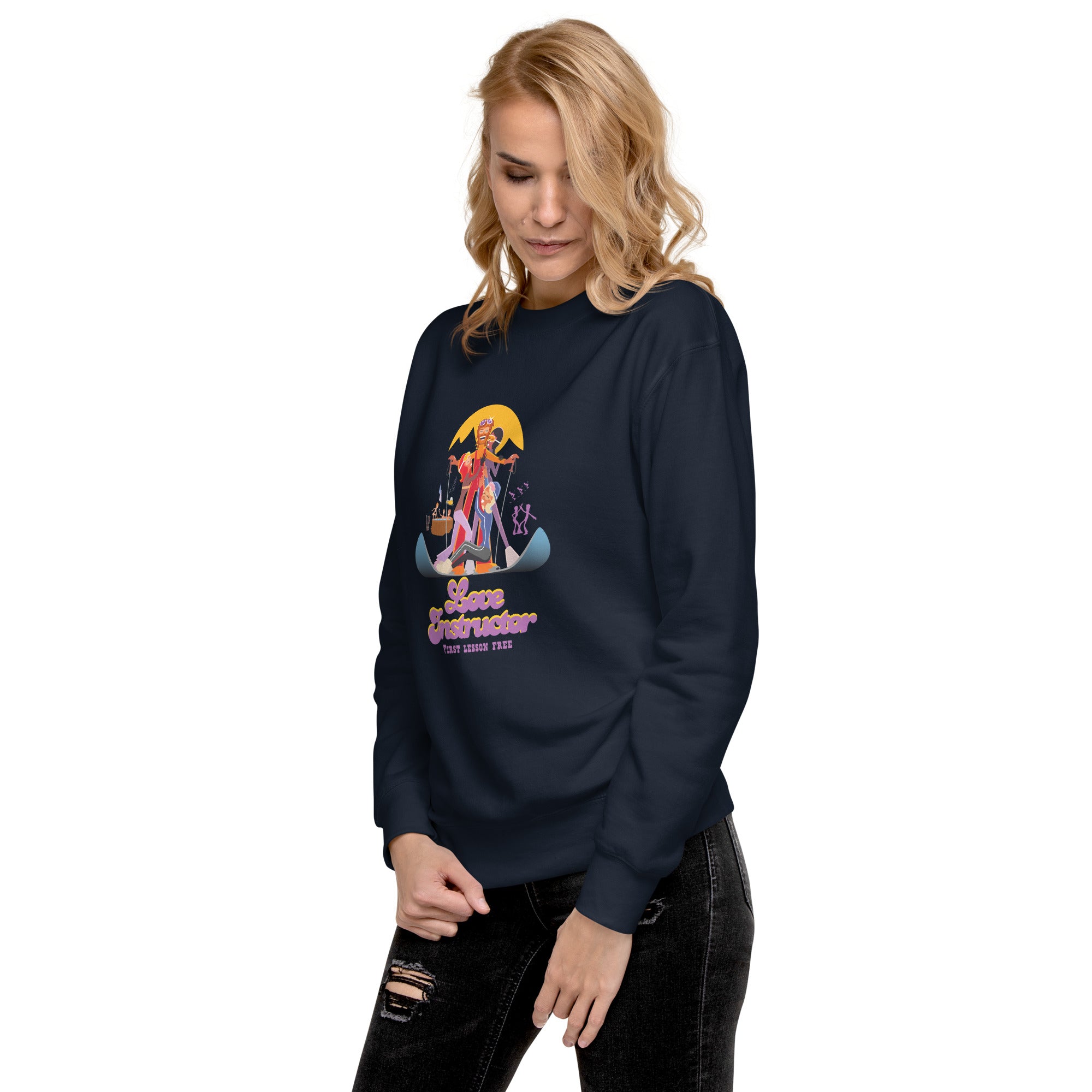 Unisex Premium Sweatshirt Love Instructor First Lesson free