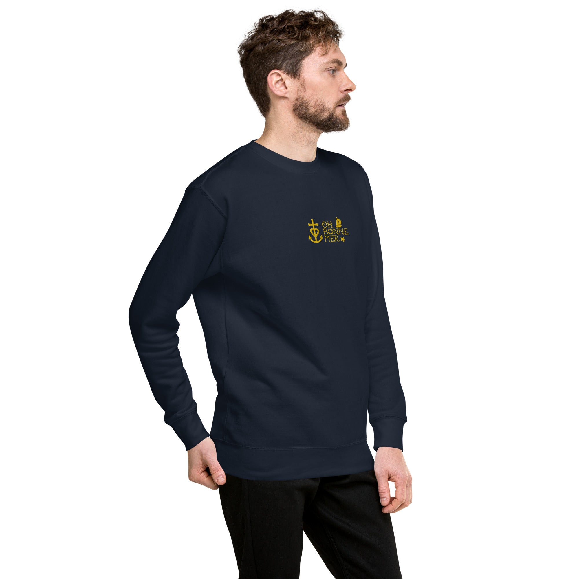 Unisex Premium Sweatshirt Oh Bonne Mer 2 embroidered pattern