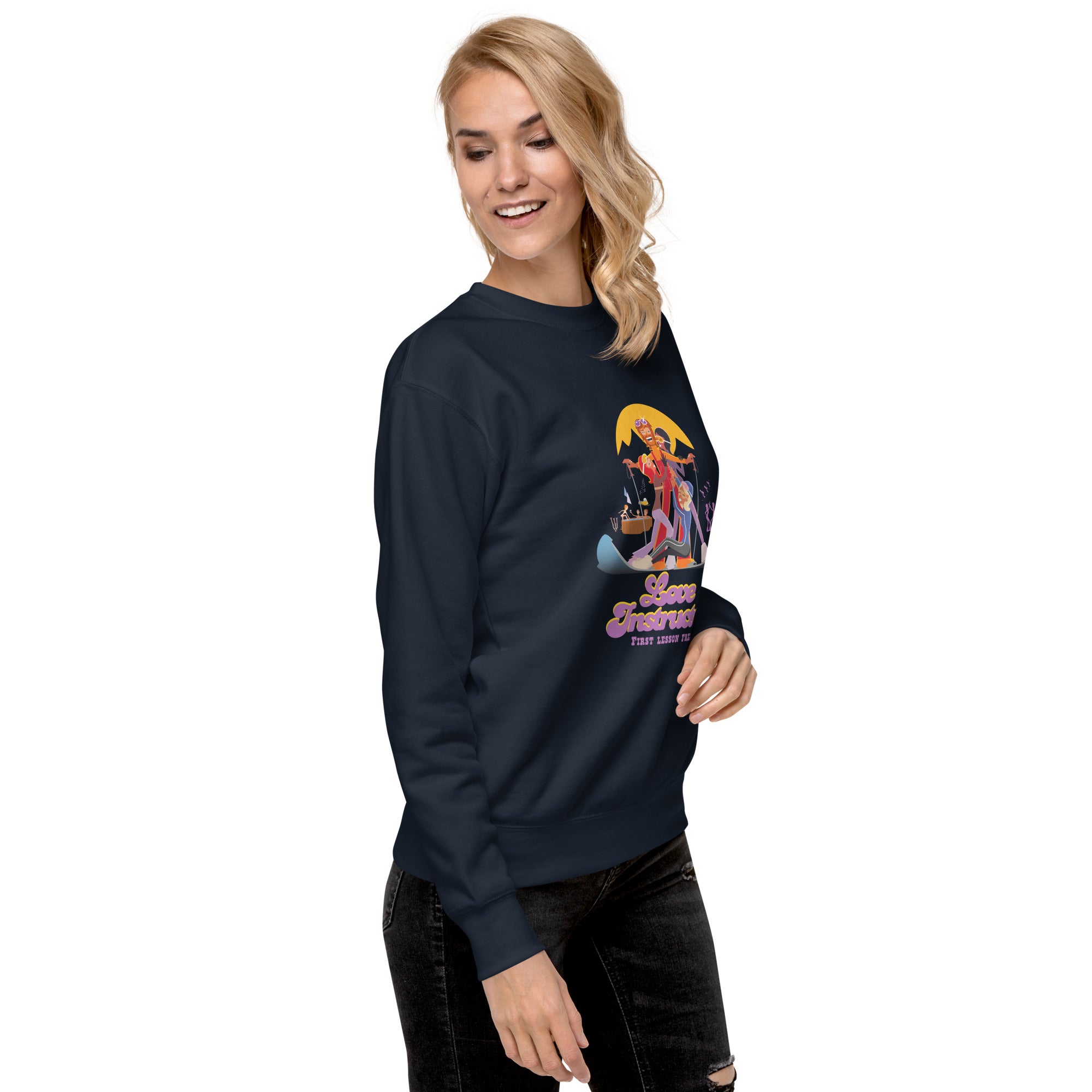 Unisex Premium Sweatshirt Love Instructor First Lesson free