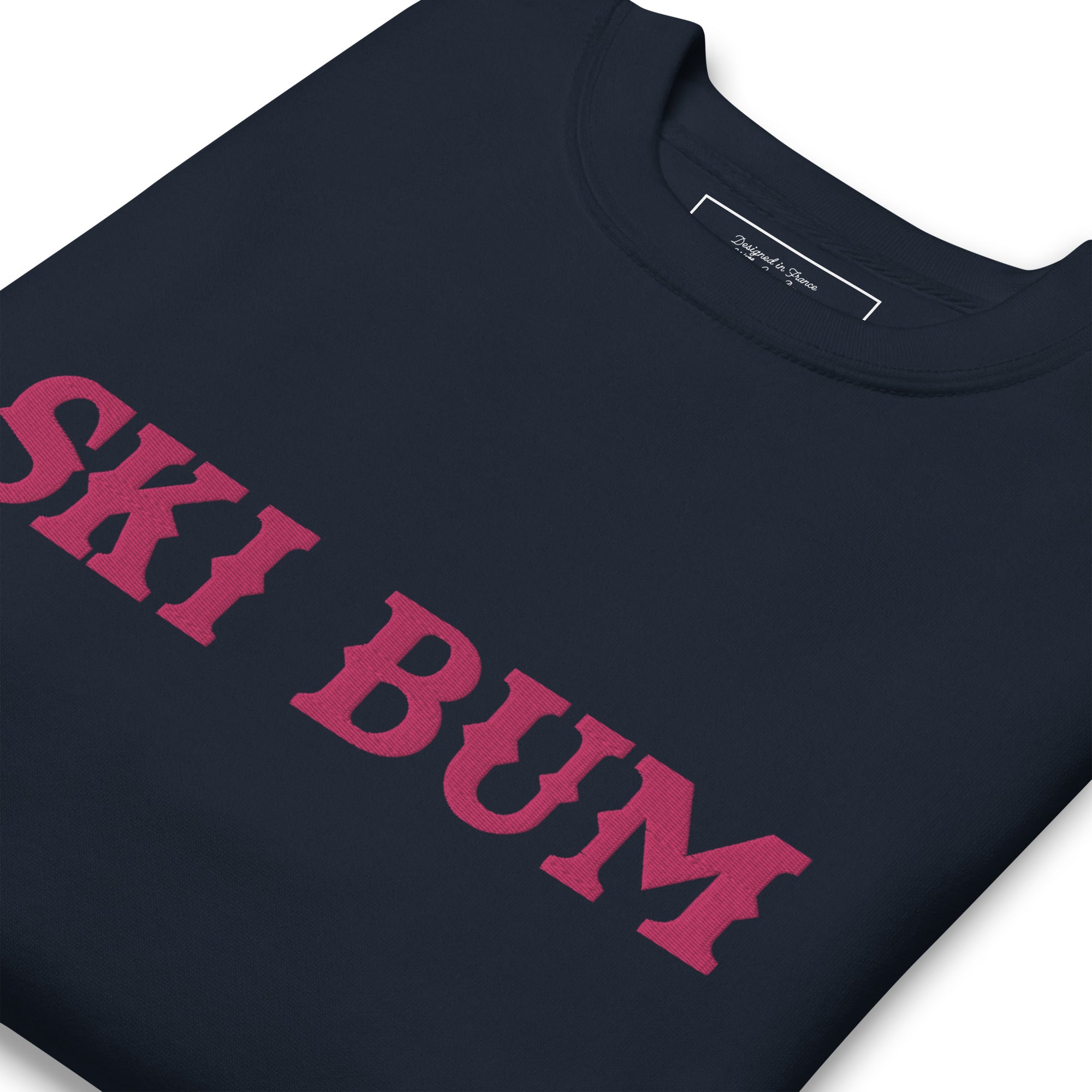 Sweatshirt premium unisexe Ski Bum Flamingo grand motif brodé