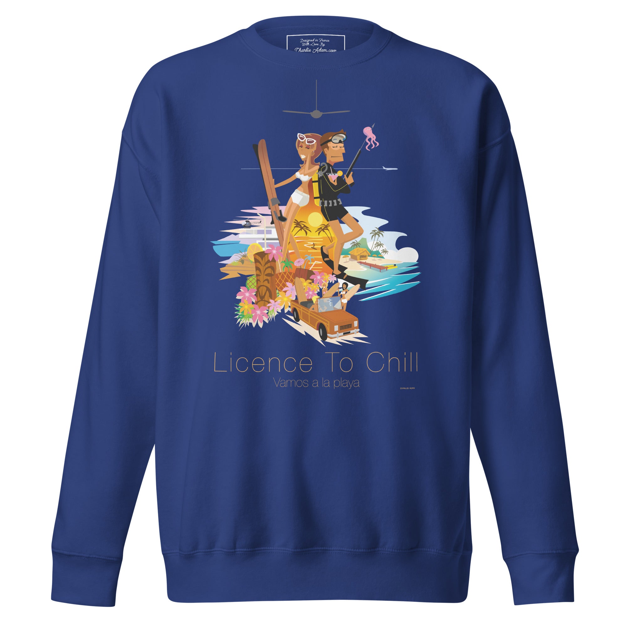 Sweatshirt premium unisexe License to Chill Vamos a la Playa