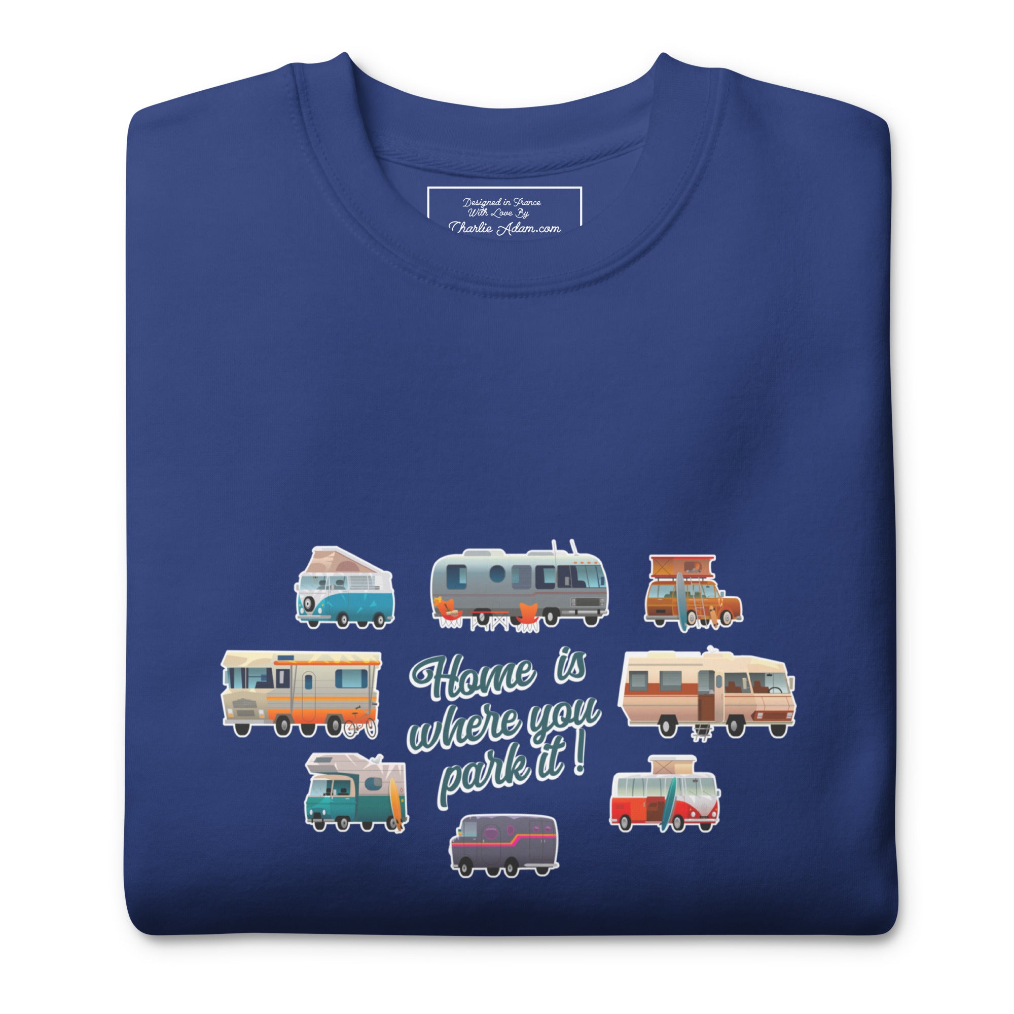 Unisex Premium Sweatshirt Square Vintage Campers