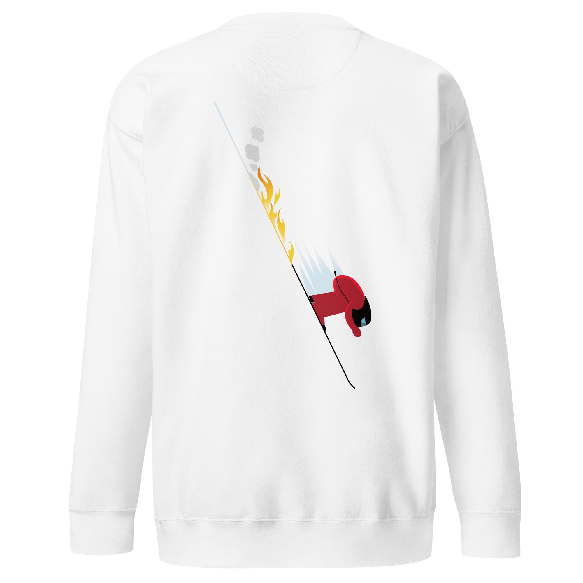 Unisex Premium Sweatshirt Which skier are you? Speed Skier (Front/Back) on Light colors