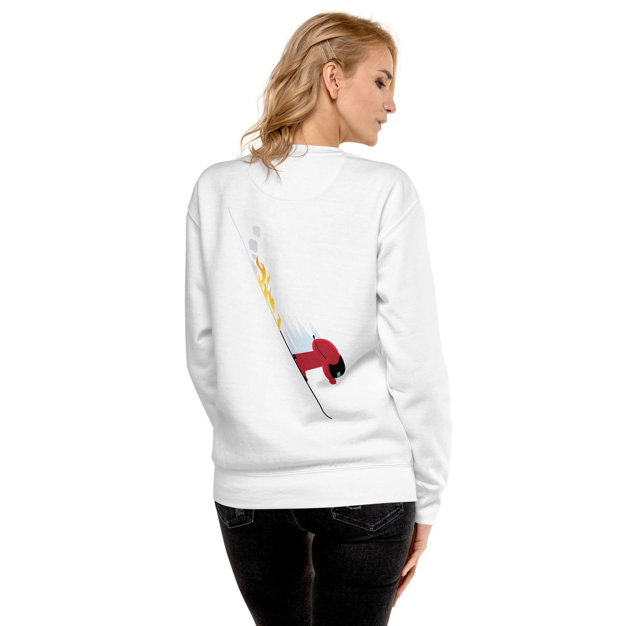 Sweatshirt premium unisexe Which skier are you? Speed Skier (Front/Back) on Light colors