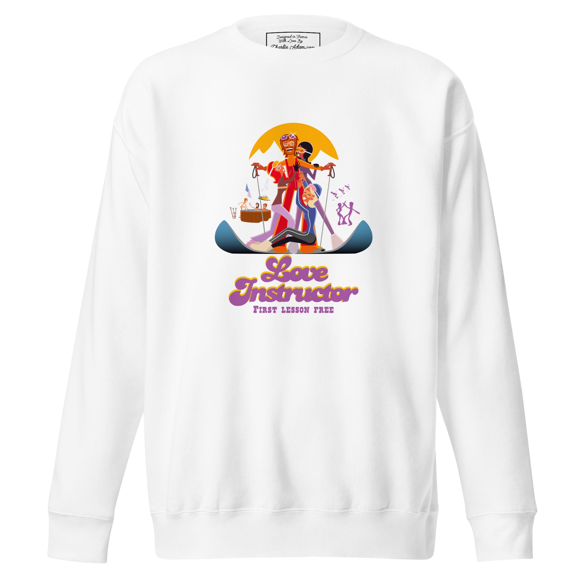 Unisex Premium Sweatshirt Love Instructor First Lesson free