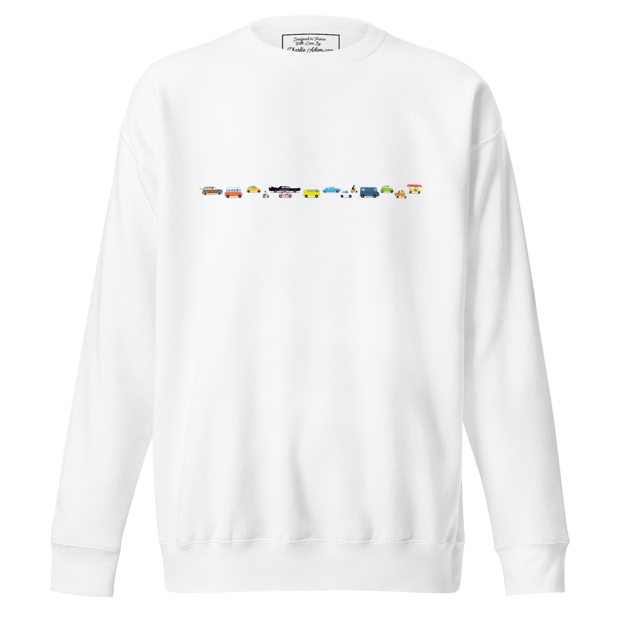 Sweatshirt premium unisexe Vintage Cars Traffic Jam