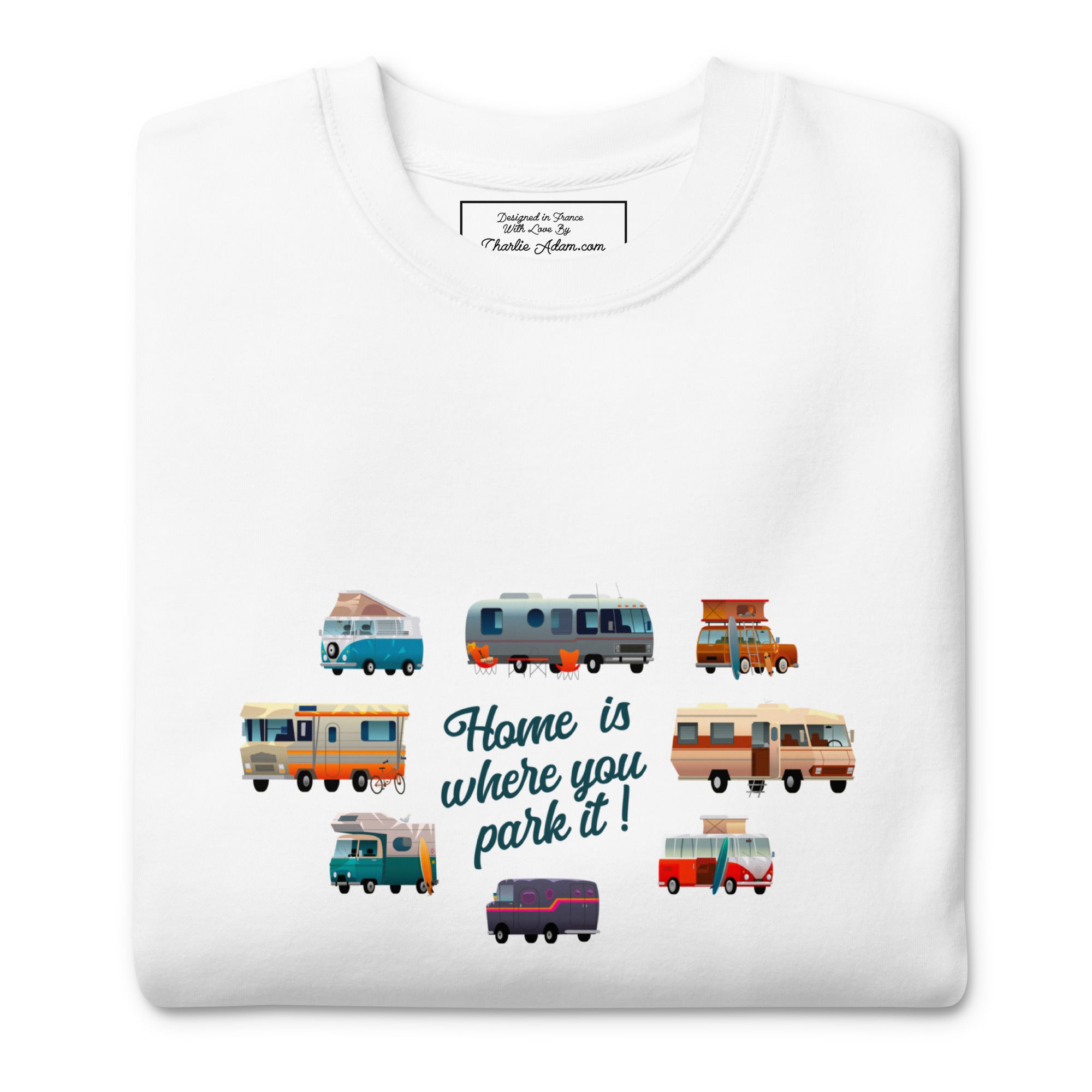 Unisex Premium Sweatshirt Square Vintage Campers