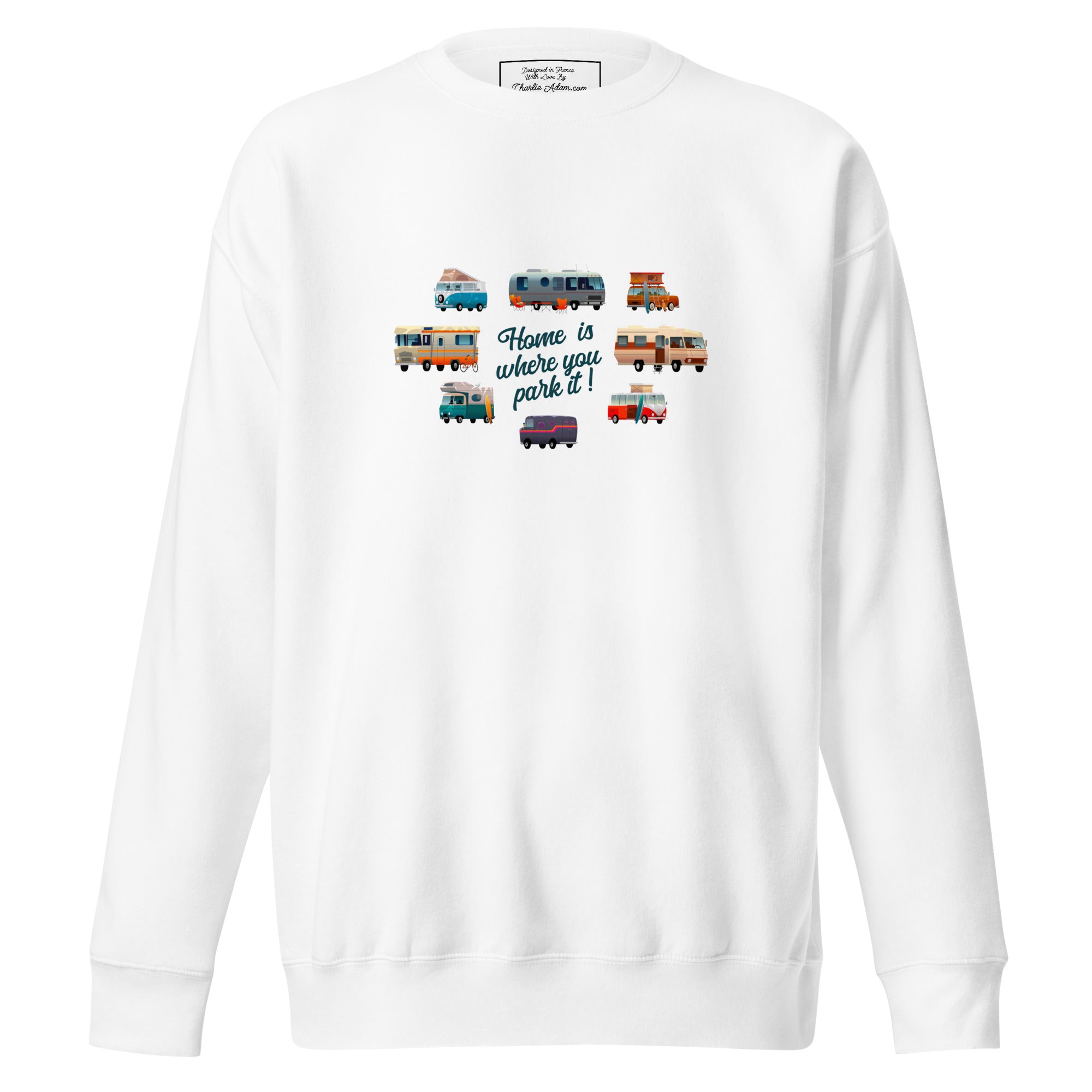 Unisex Premium Sweatshirt Square Vintage Campers