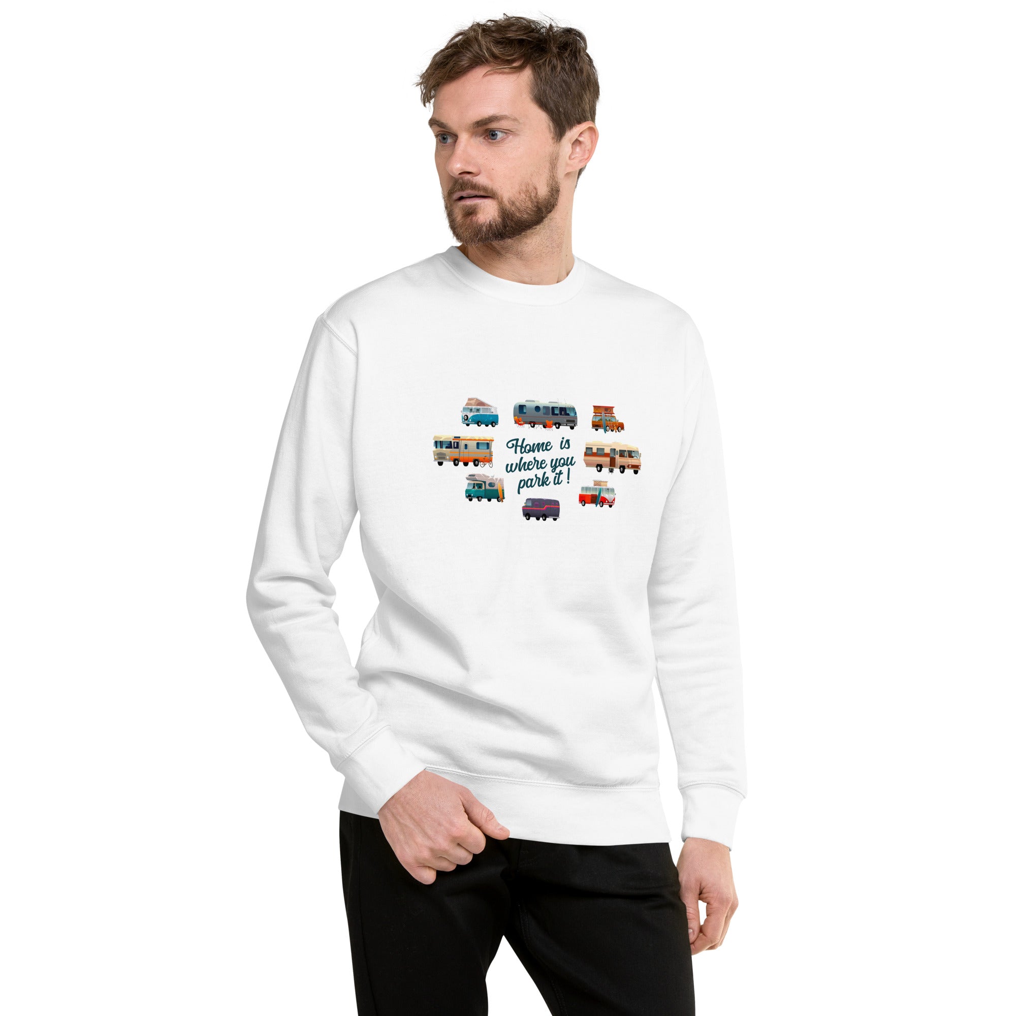 Unisex Premium Sweatshirt Square Vintage Campers