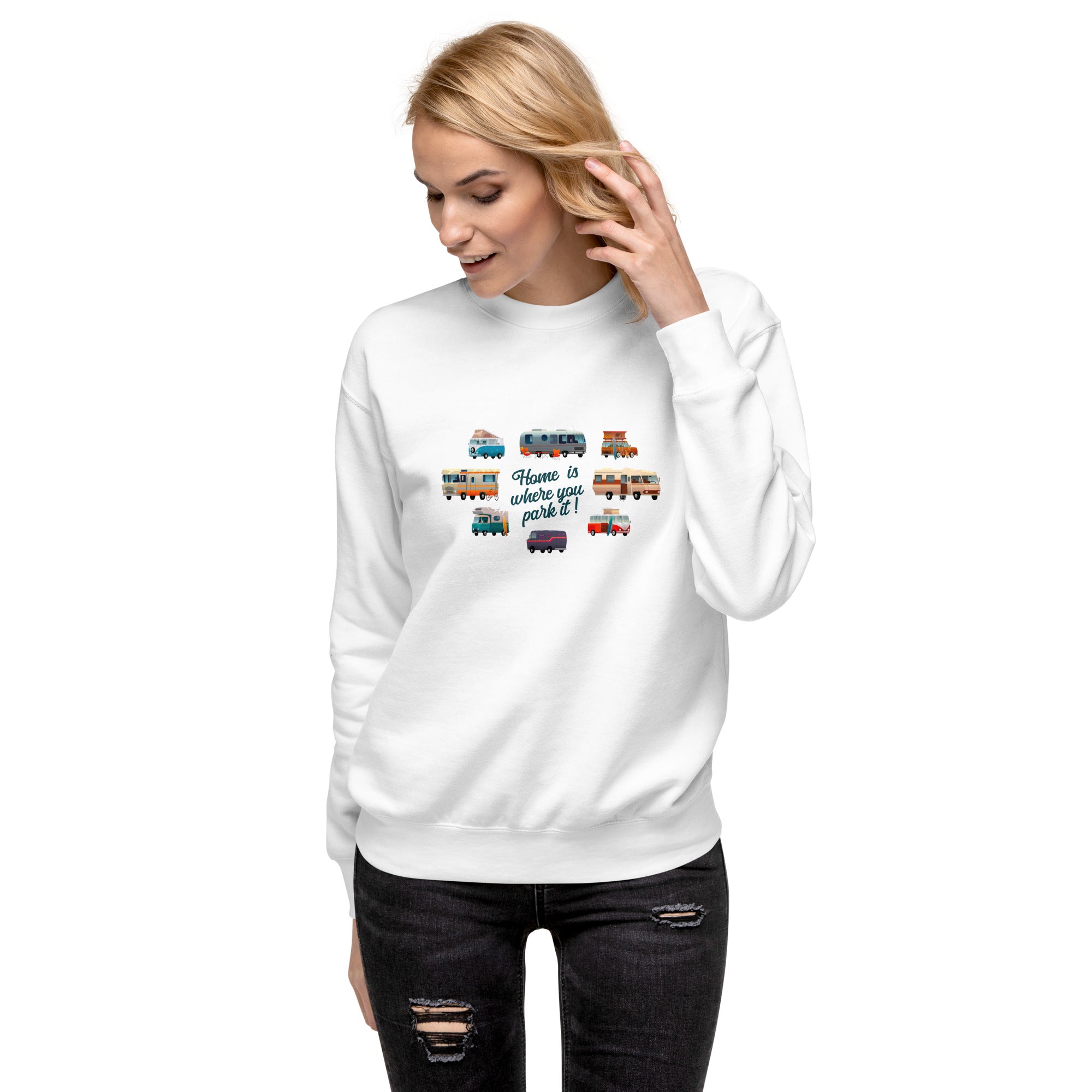 Unisex Premium Sweatshirt Square Vintage Campers